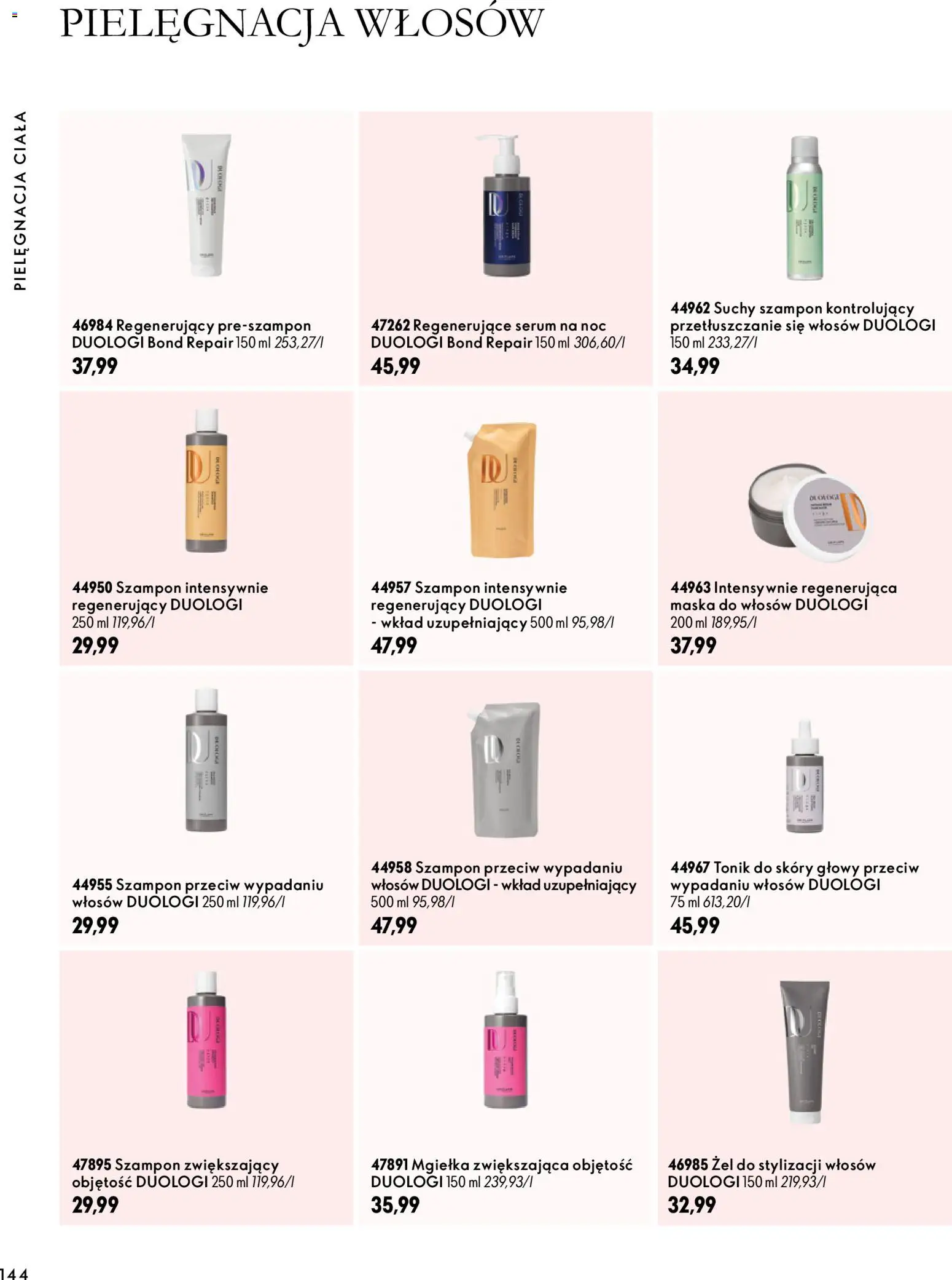 Oriflame Katalog 14 2026 od 30.09.2026 | Strona: 144 | Produkty: Szampon, Maska do włosów, Maska, Suchy szampon