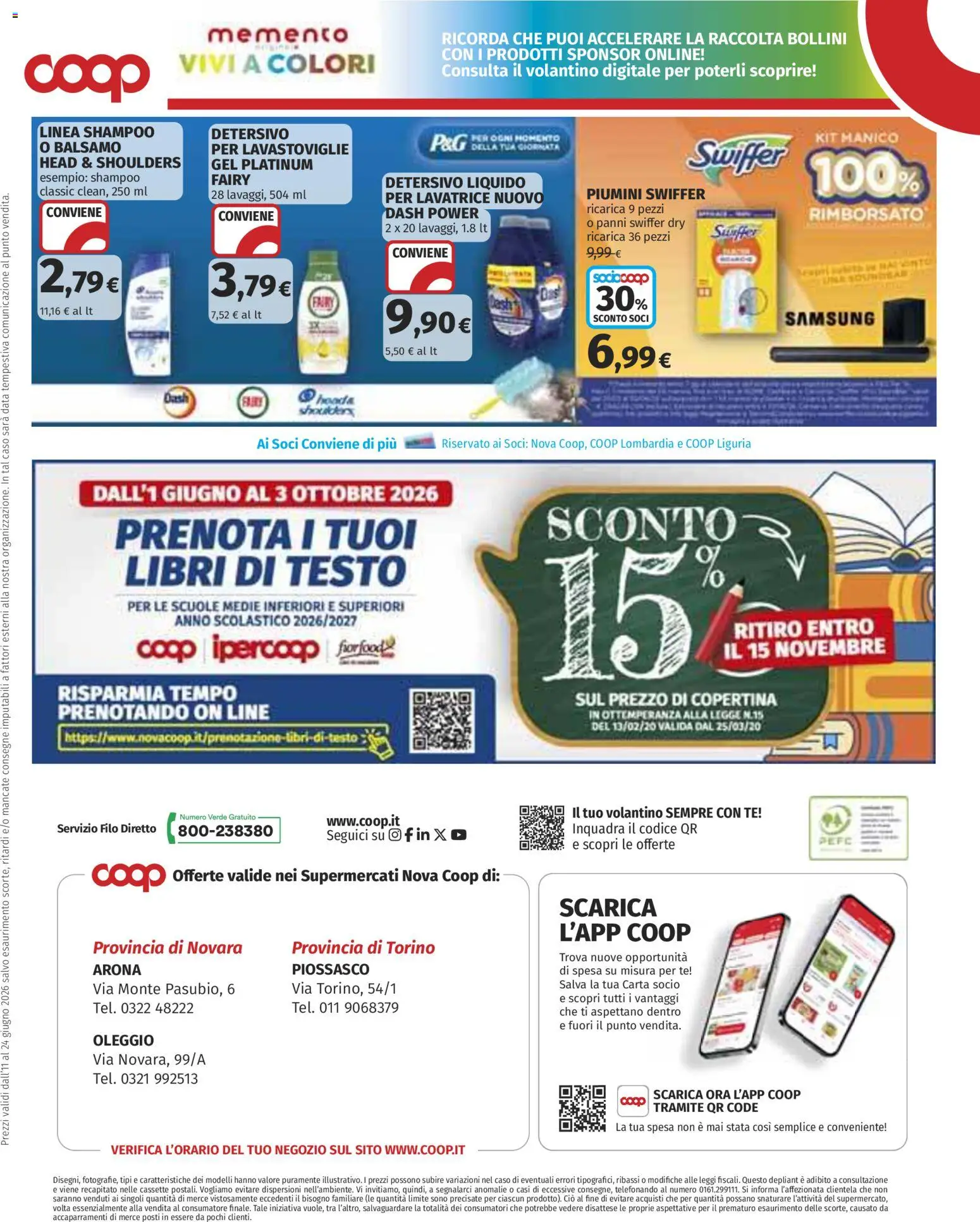 Volantino COOP del 11.06.2026 | Pagina: 44 | Prodotti: Balsamo, Detersivo per lavastoviglie, Lavastoviglie, Data