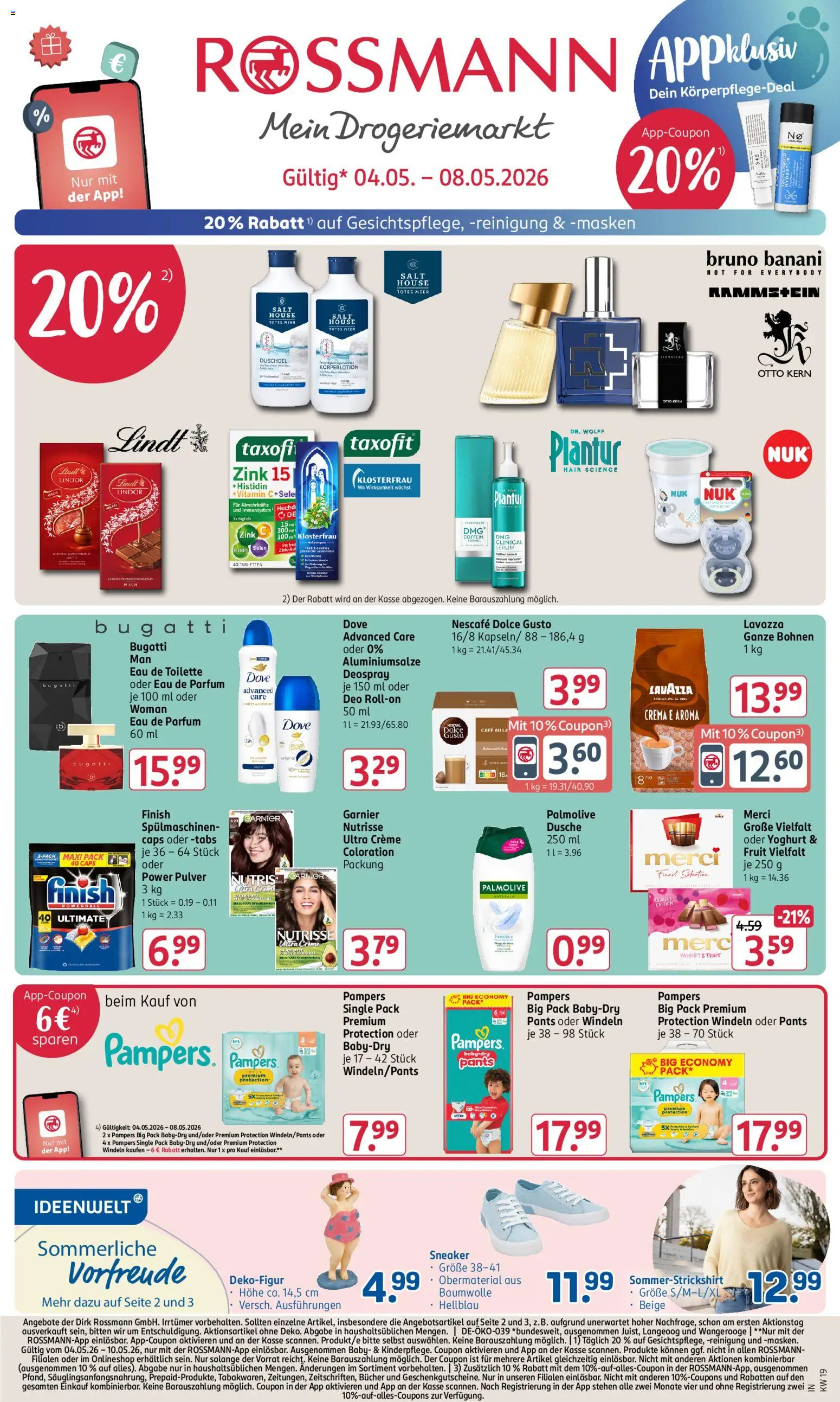Rossmann Prospekt 	 – gültig ab 04.05.2026 | Seite: 1 | Produkte: Lavazza, Eau de Toilette, Deodorant, Deo Roll-On