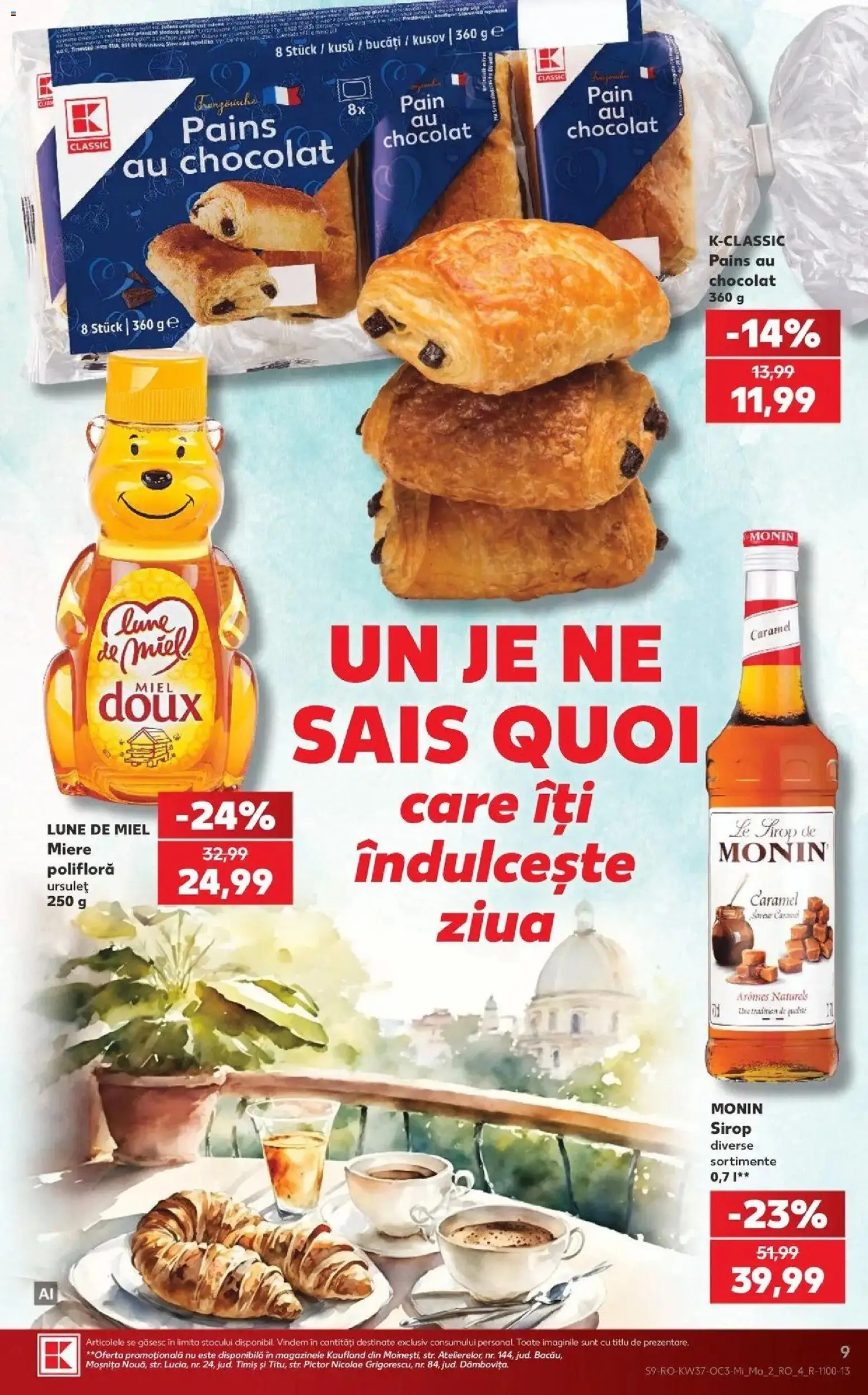 Kaufland Viseu de Sus 09.09.2026 - Revista si Oferta | Pagină: 9 | Produse: Miere, Miel, Monin, Sirop