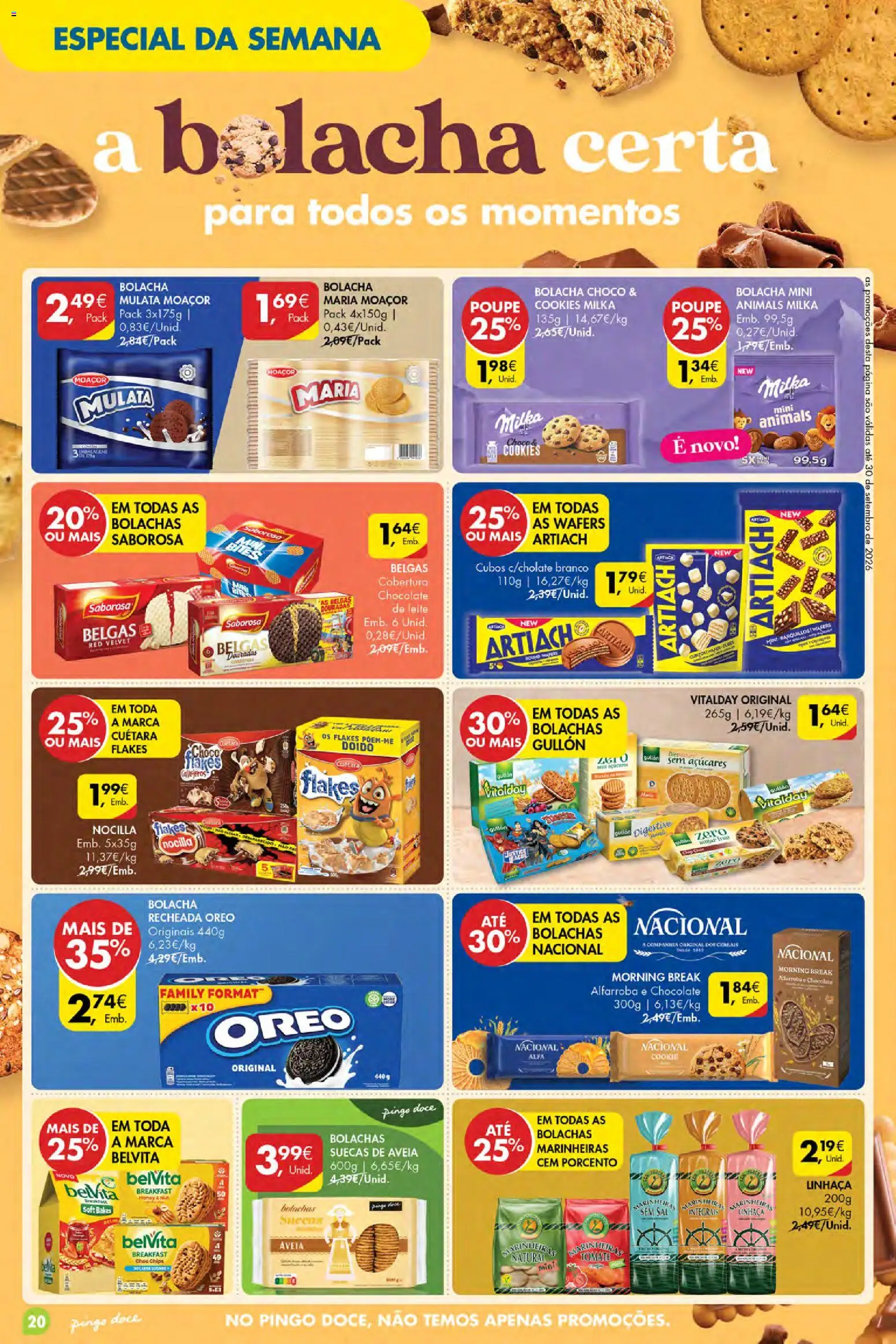 Pingo Doce Poupe Esta Semana Açores │ válido de 24/09/2026 | Página: 20 | Produtos: Bolachas, Sal, Chocolate, Tomate