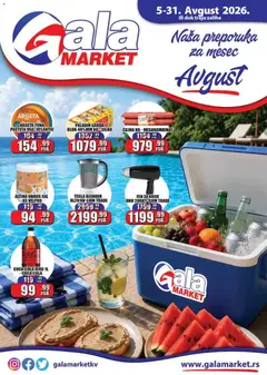 Gala MARKET katalog - pregled Gala MARKET kataloga - važi od 05.08.2026 | Strana: 1 | Proizvode: Coca Cola, Fen, Fen za kosu, Pašteta