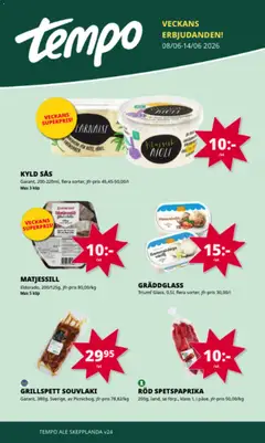 Tempo erbjudanden - Förhandsvisning av reklamblad från butik Tempo aktuell från 08.06.2026
