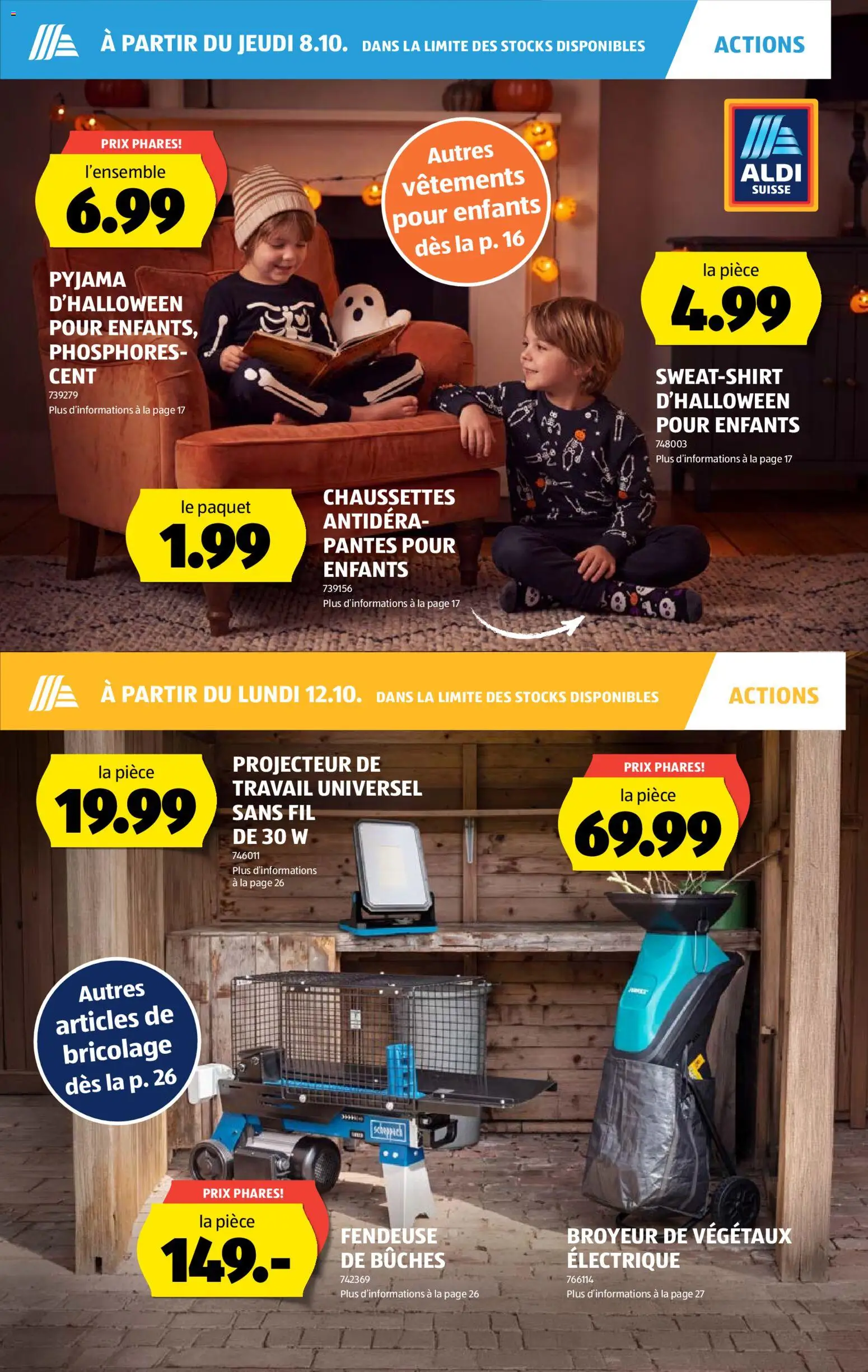 Aldi aktionen FR – gültig ab 08.10.2026 | Seite: 32 | Produkte: Pyjama, Sweatshirt