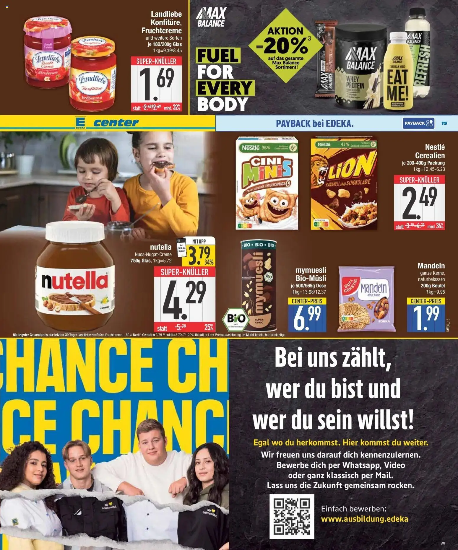 E center Prospekt Ingolstadt (ab 31.08.2026) zum Blättern | Seite: 15 | Produkte: Schokolade, Mandeln, Nutella, Erdbeeren