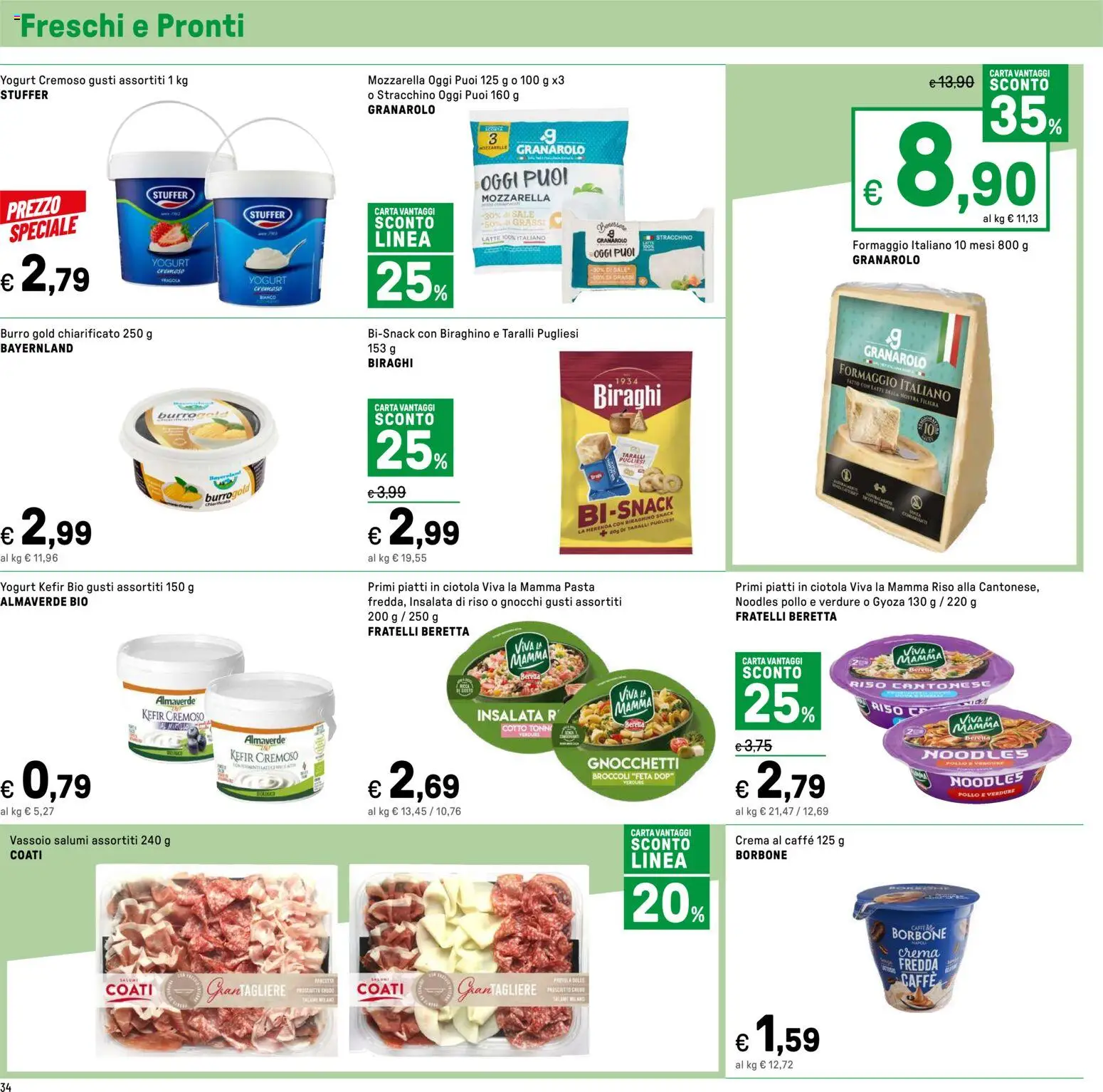 Volantino Iper del 11.05.2026 | Pagina: 34 | Prodotti: Burro, Pasta, Broccoli, Vassoio