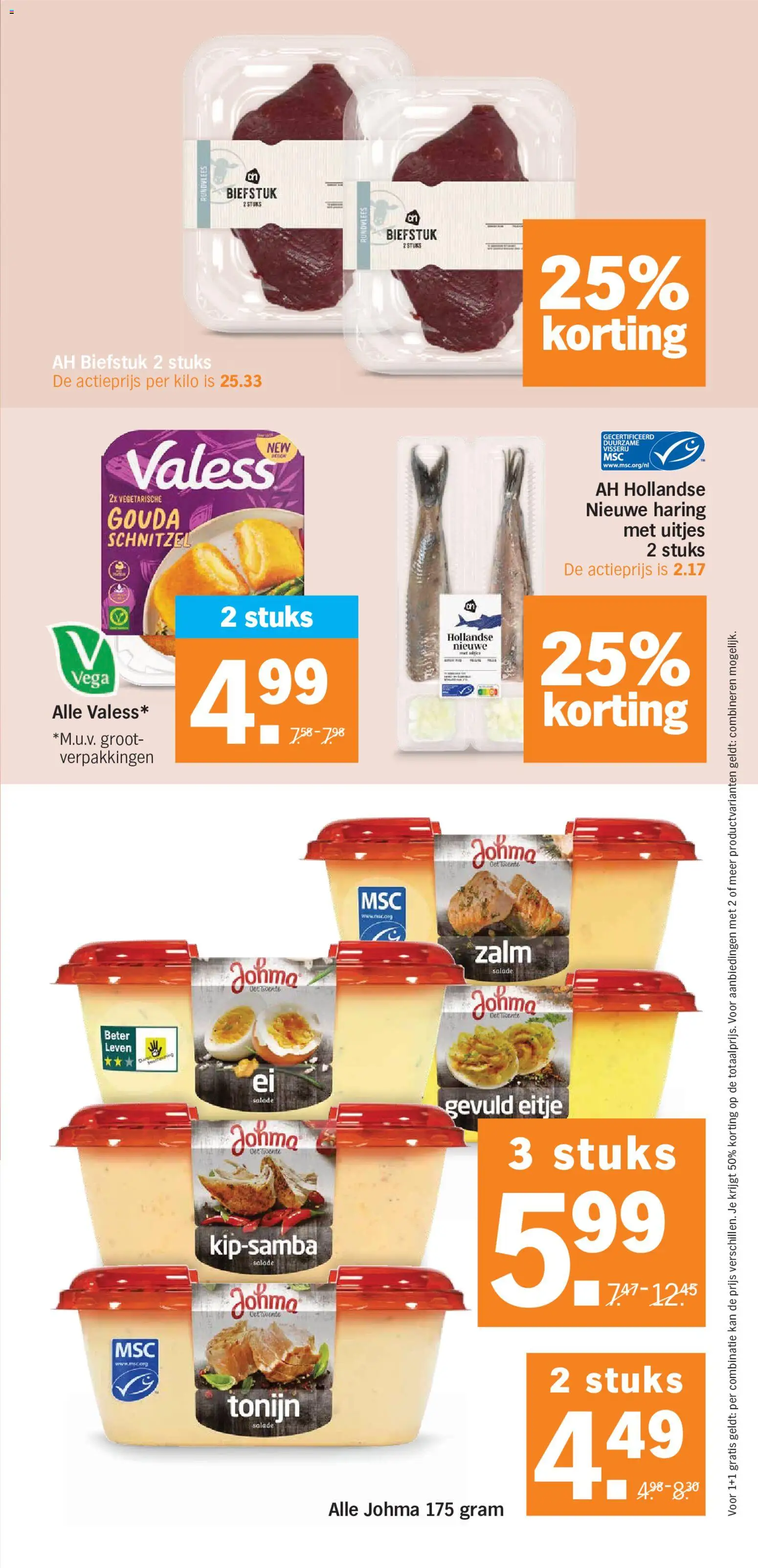 {H1} | Pagina: 11 | Producten: Biefstuk, Zalm, Salade, Tonijn