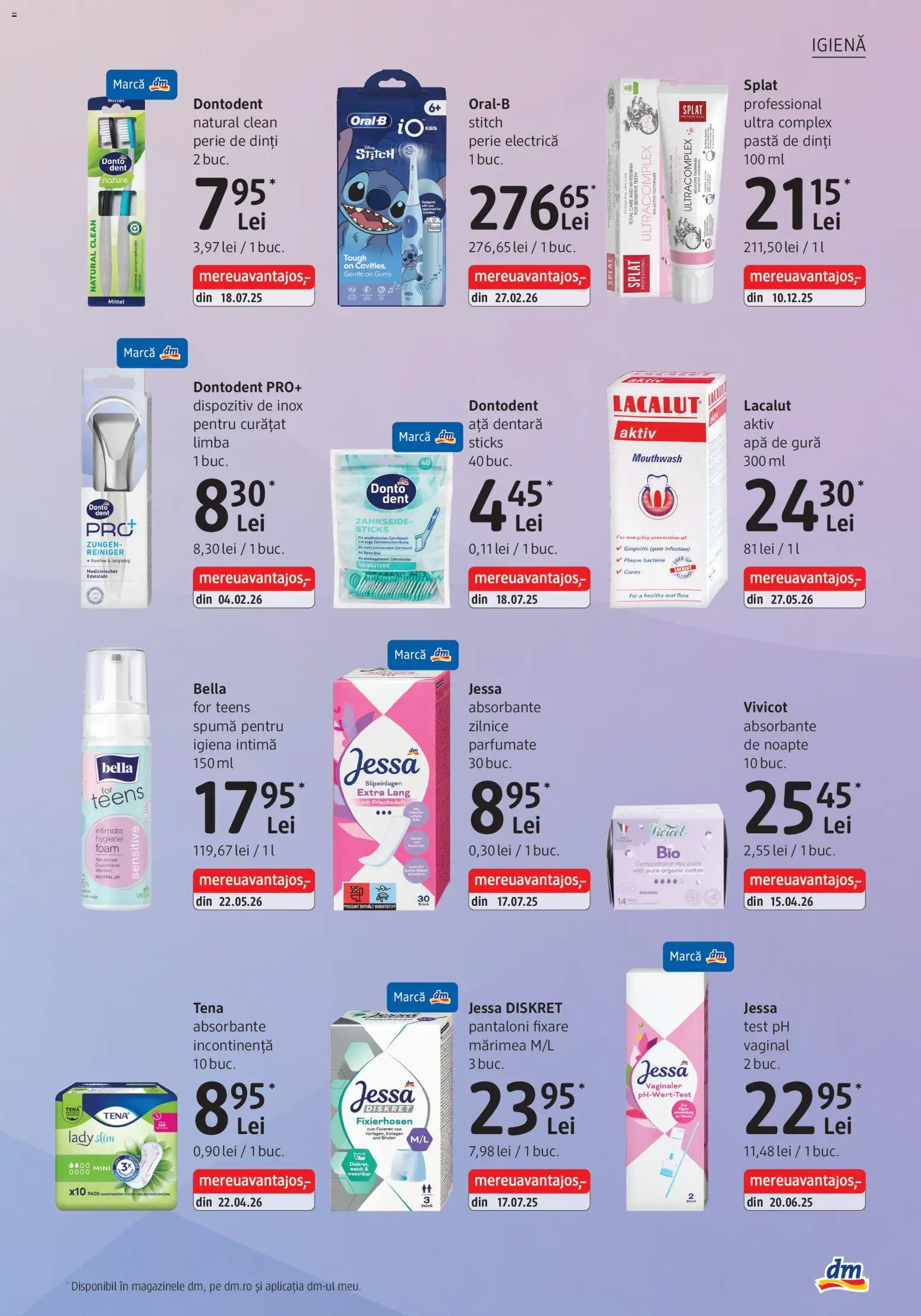 Noul catalog DM drogeriemarkt – valabil de la 27.08.2026 | Pagină: 17 | Produse: Electrică, Ață dentară, Pantaloni, Hygiene