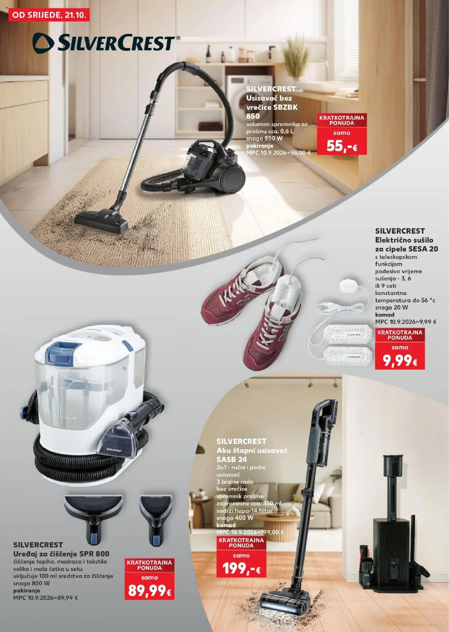 Kaufland katalog | vrijedi od 21.10.2026 | Stranica: 6 | Proizvodi: Usisavač bez vrećice, Četka, Sredstva za čiščenje, Štapni usisavač