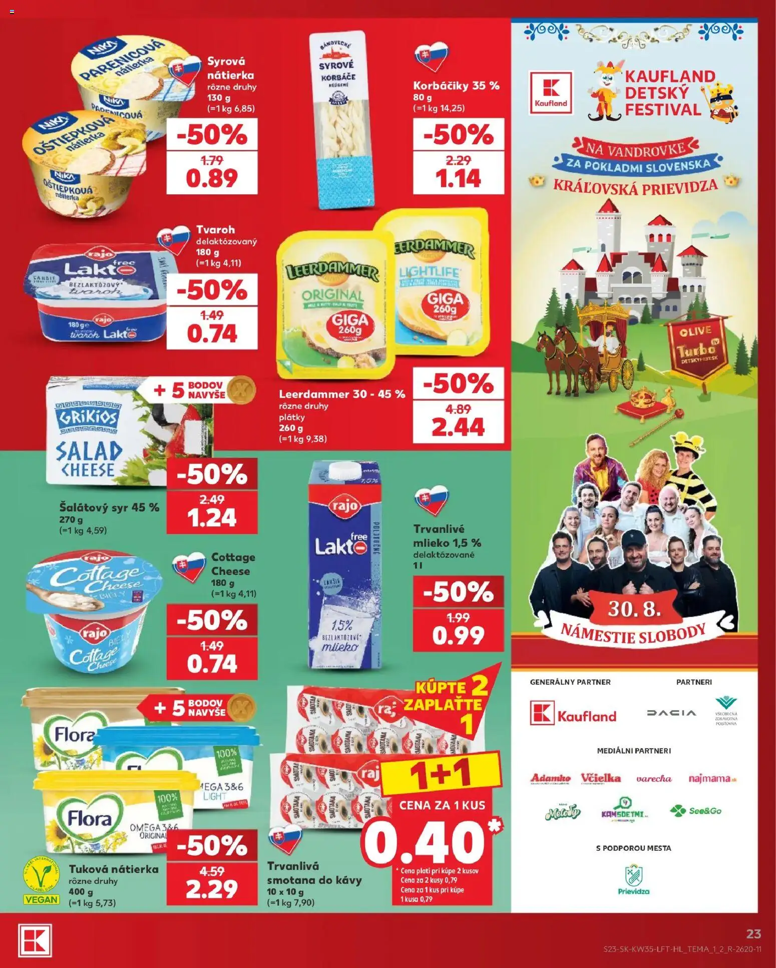 Kaufland SK akciós ujság - amely érvényes a következő dátumtól: 2026.08.27. | Oldal: 23 | Termékek: Cottage cheese, Vegán, Korbáčiky