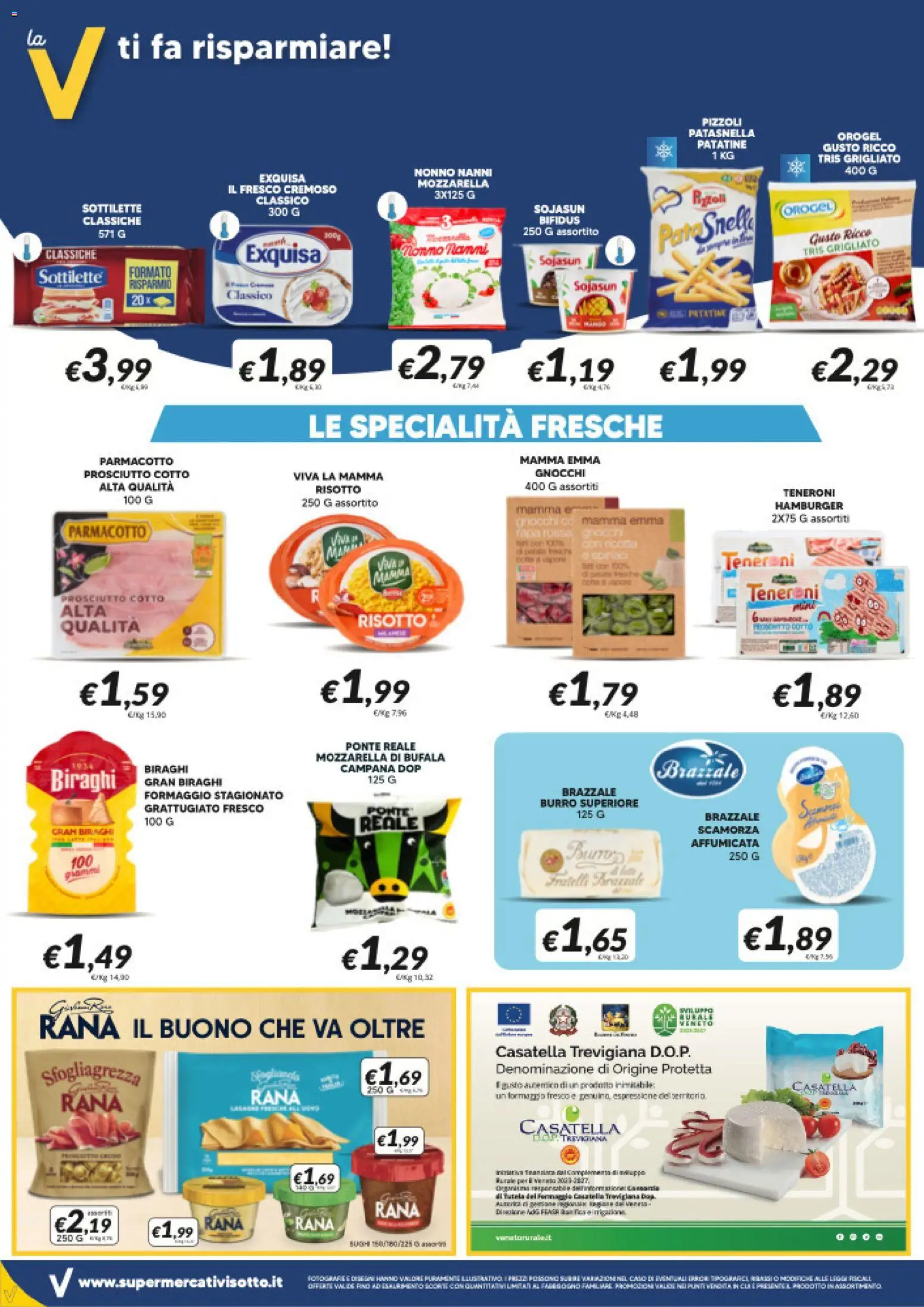 Volantino Visotto del 07/10/2026 | Pagina: 4 | Prodotti: Patatine, Mozzarella, Hamburger, Specialità