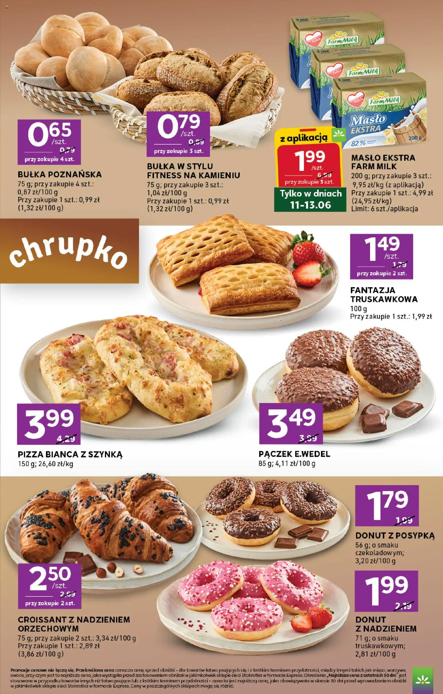 Stokrotka gazetka - Express od 11.06.2026 | Strona: 3 | Produkty: Stokrotka, Szynka, Masło, Pizza