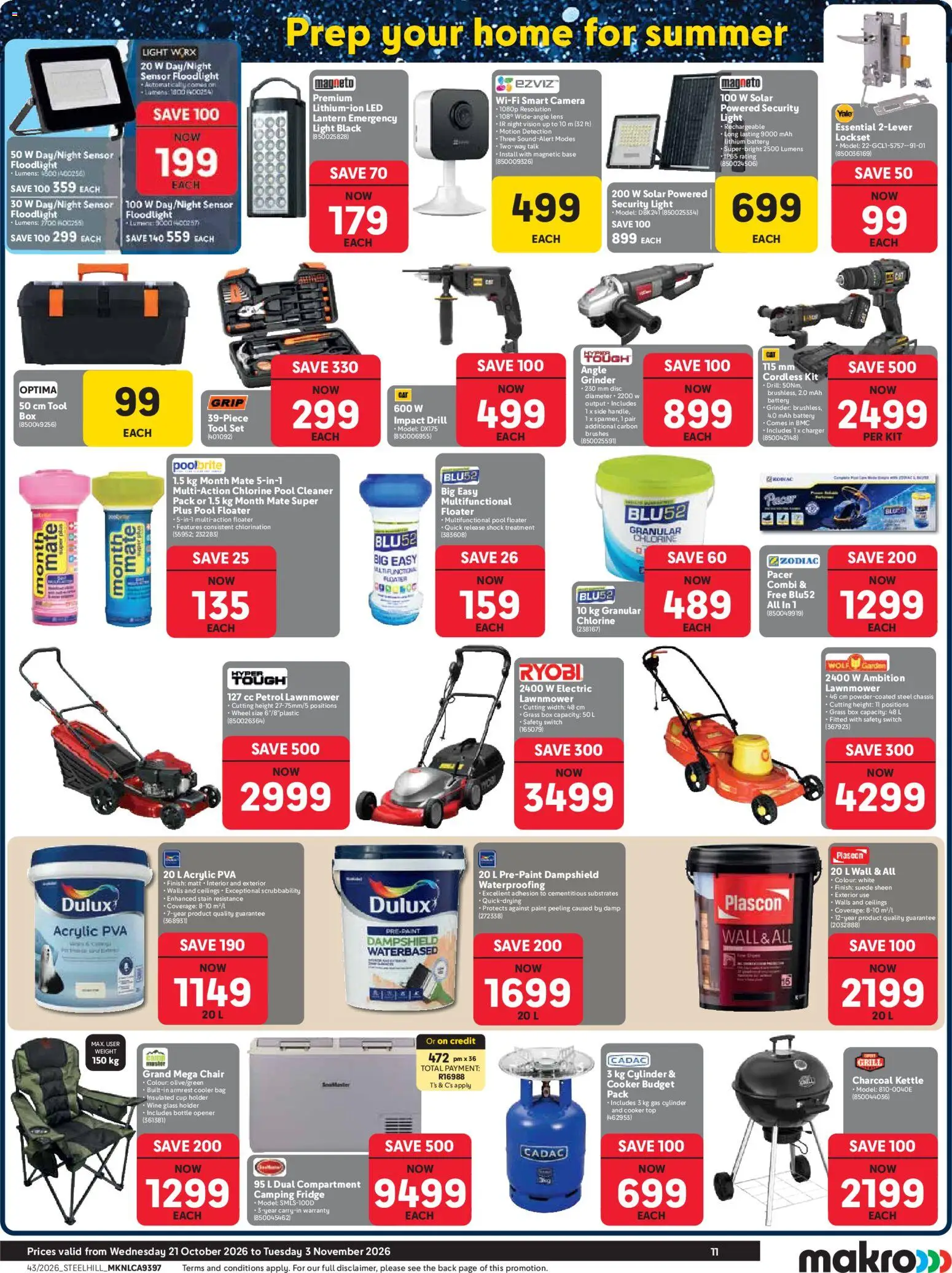 New Makro catalogue – valid from 21/10/2026 | Page: 11 | Products: Kettle, Drill, Charger, Cooler