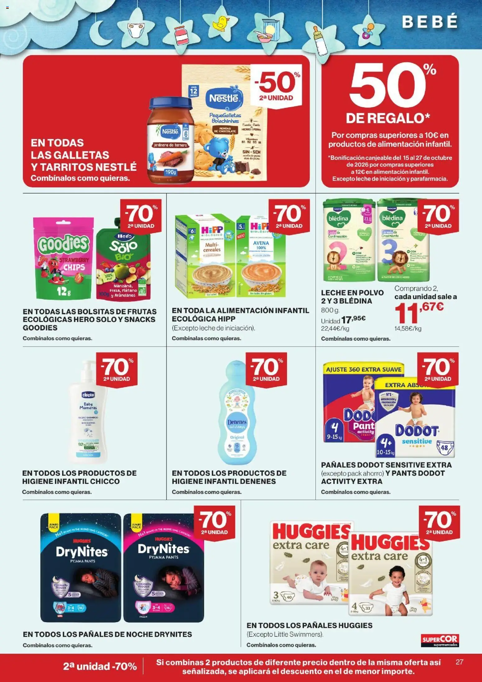 Supercor folleto │ válido desde el 24/09/2026 | Página: 27 | Productos: Polvo, Pañales de noche, Jardinera, Leche en polvo