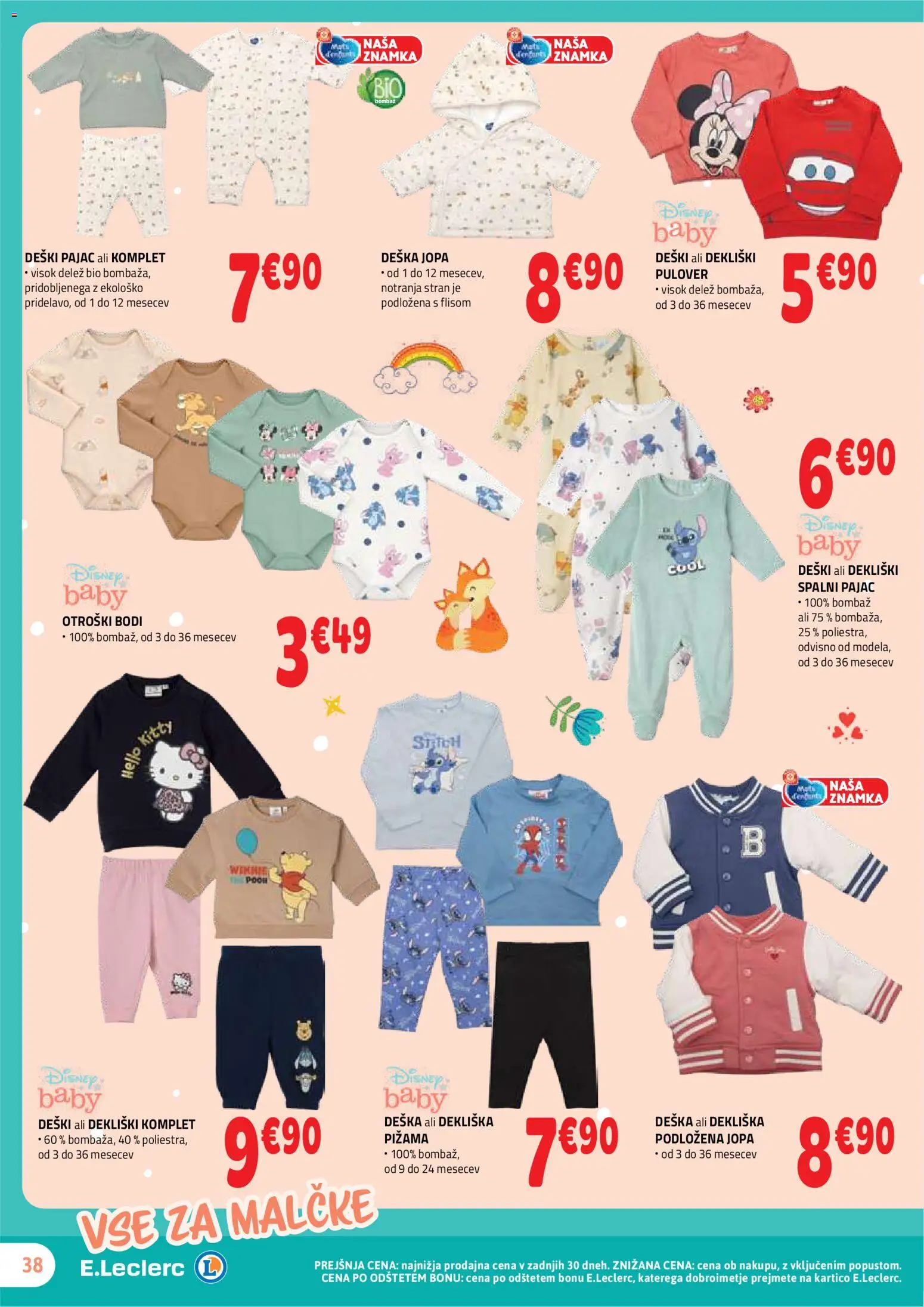 Novi E.leclerc katalog ponudbe – veljaven od 02.09.2026 | Stran: 38 | Izdelki: Pižama, Pulover