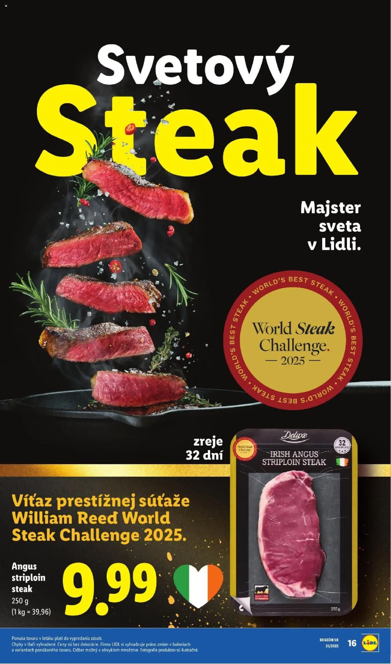 Nové Lidl akcie – leták je platný od 20.07.2026 | Strana: 14 | Produkty: Steak