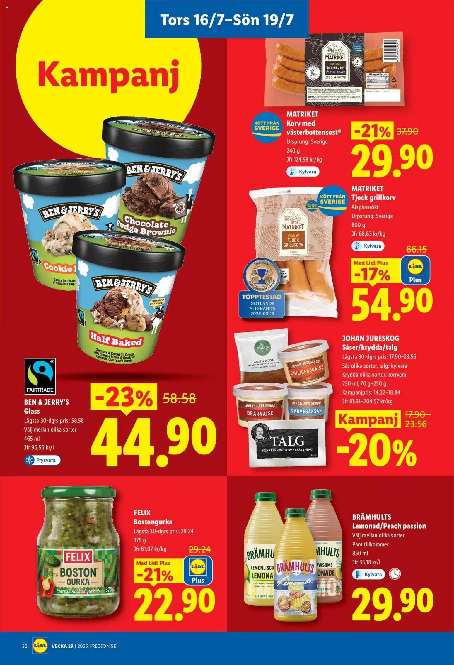 Nuvarande Lidl erbjudanden från 📣 13/07/2026 - 19/07/2026 📣 | Sverige