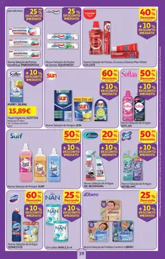 Pré-visualização Auchan folheto válido de 09/07/2026 | Página: 39 | Produtos: Papel higiénico, Fraldas, Nestlé