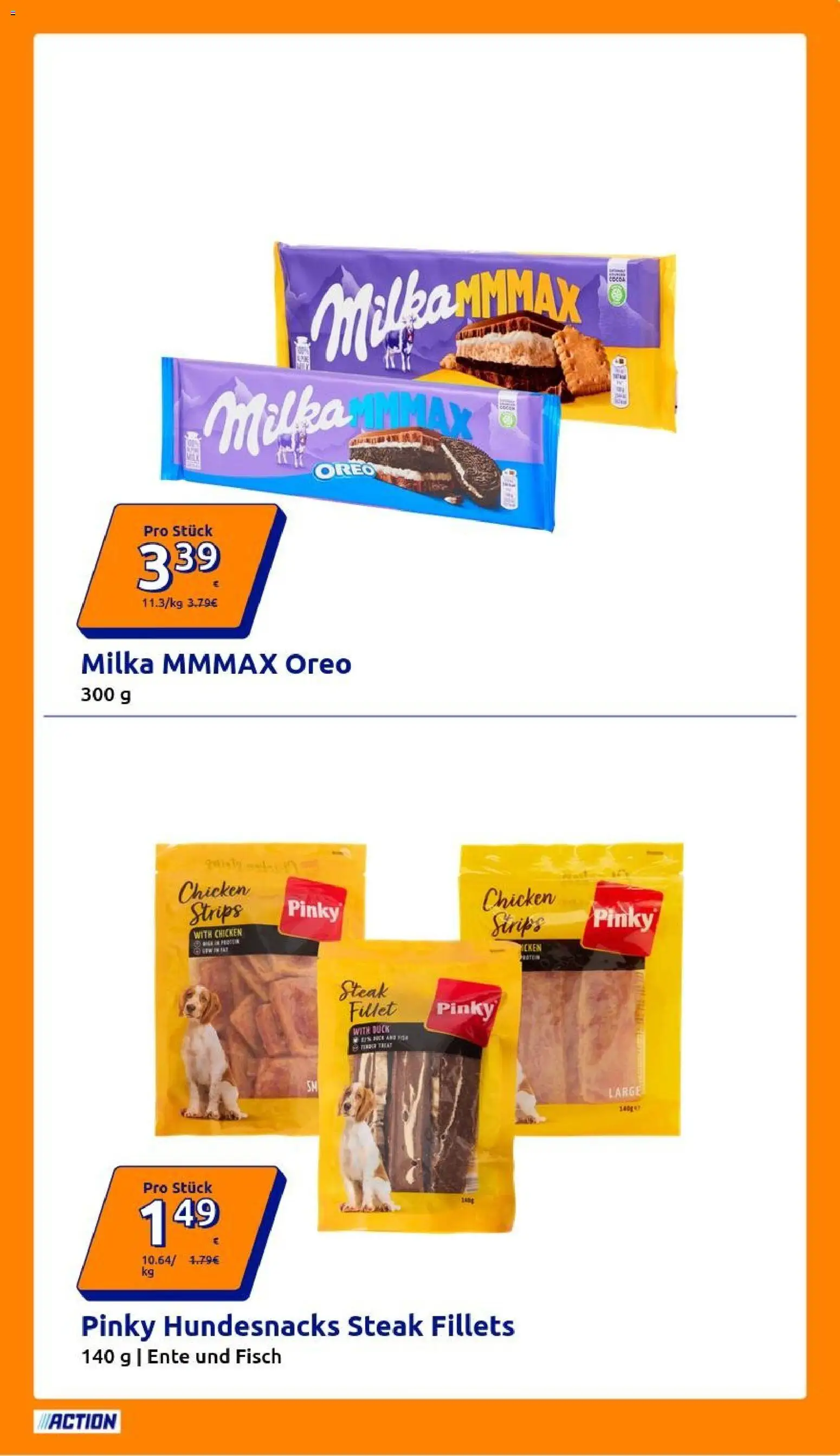 Action Prospekt – gültig ab 21.10.2026 | Seite: 29 | Produkte: Milka, Fisch, Steak, Ente