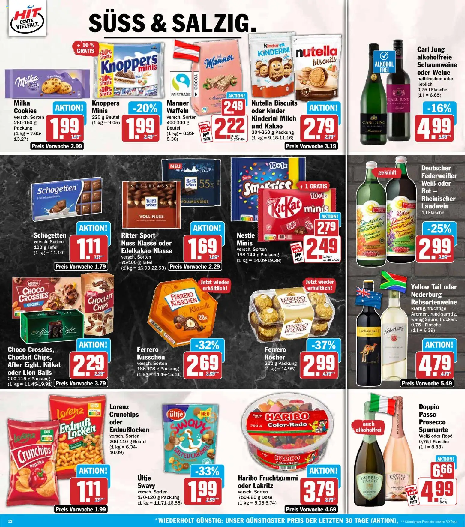 HIT Prospekt – gültig ab 07.09.2026 | Seite: 12 | Produkte: Ritter sport, Nutella, Paprika, Doppio Passo