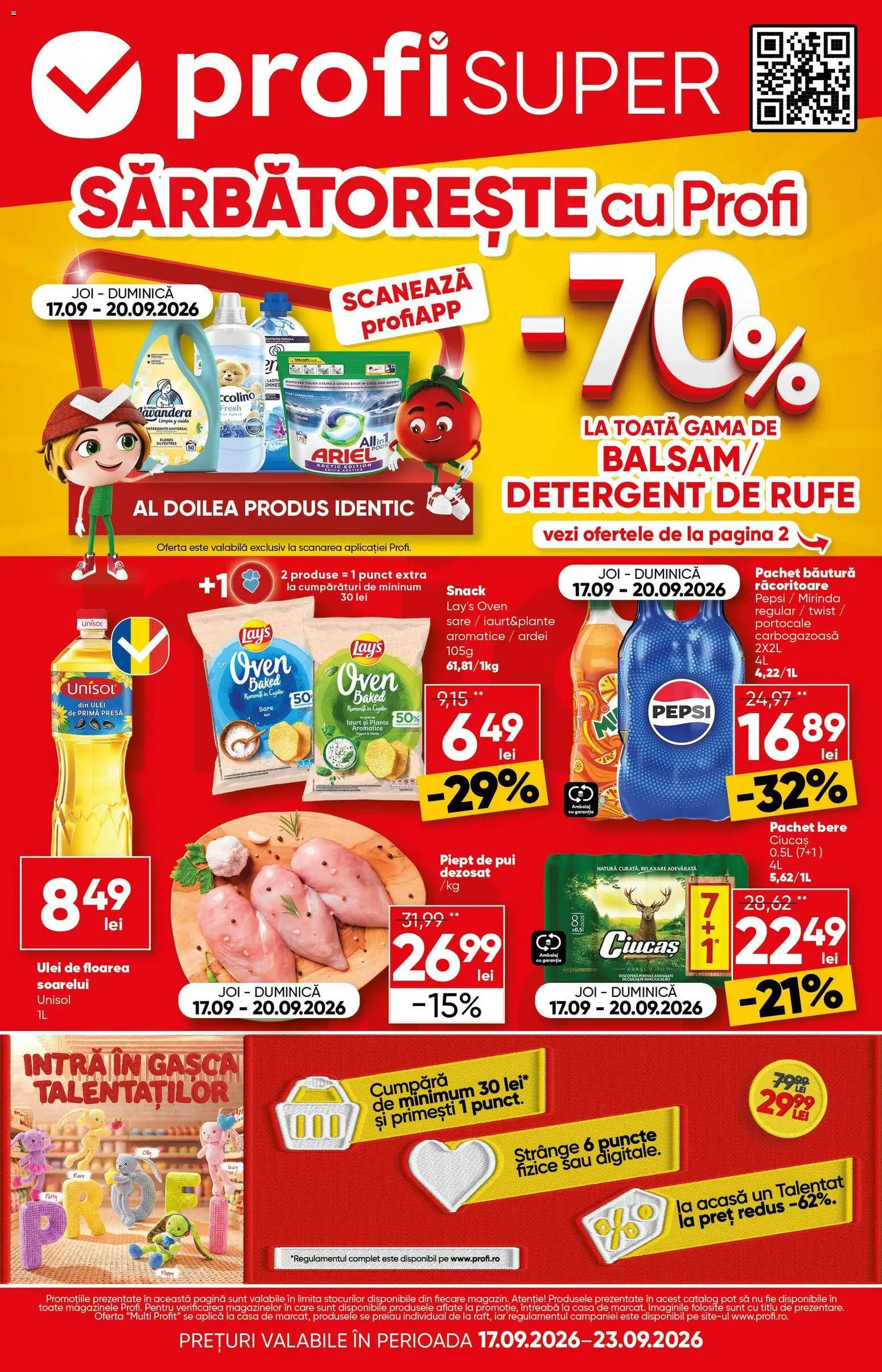 Noul catalog Profi – valabil de la 17.09.2026 | Pagină: 1 | Produse: Presă, Ulei de floarea soarelui, Ulei, Sare