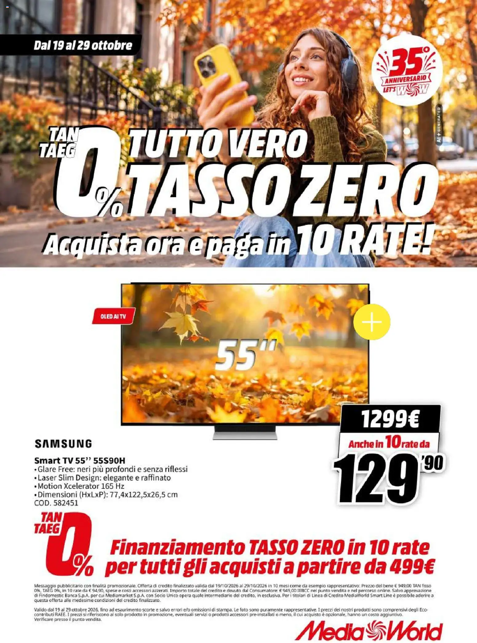Volantino Media World del 19/10/2026 | Pagina: 36 | Prodotti: smart TV, TV, Samsung