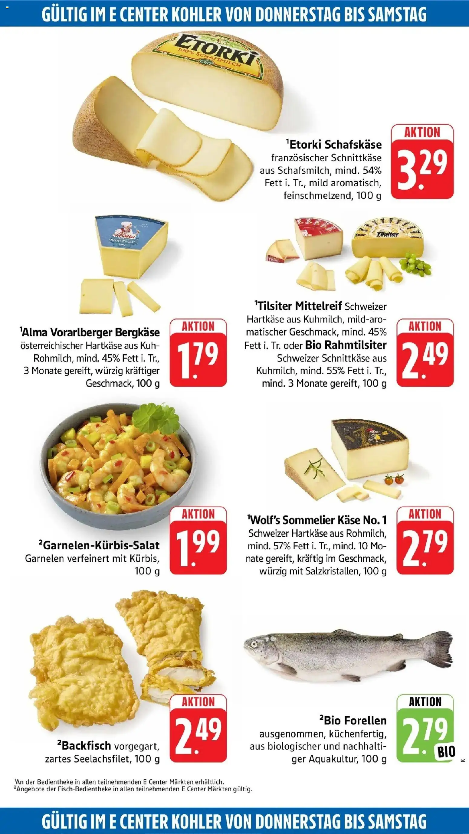 E center Prospekt Kehl (ab 19.10.2026) zum Blättern | Seite: 59 | Produkte: Käse, Garnelen, Schafskase