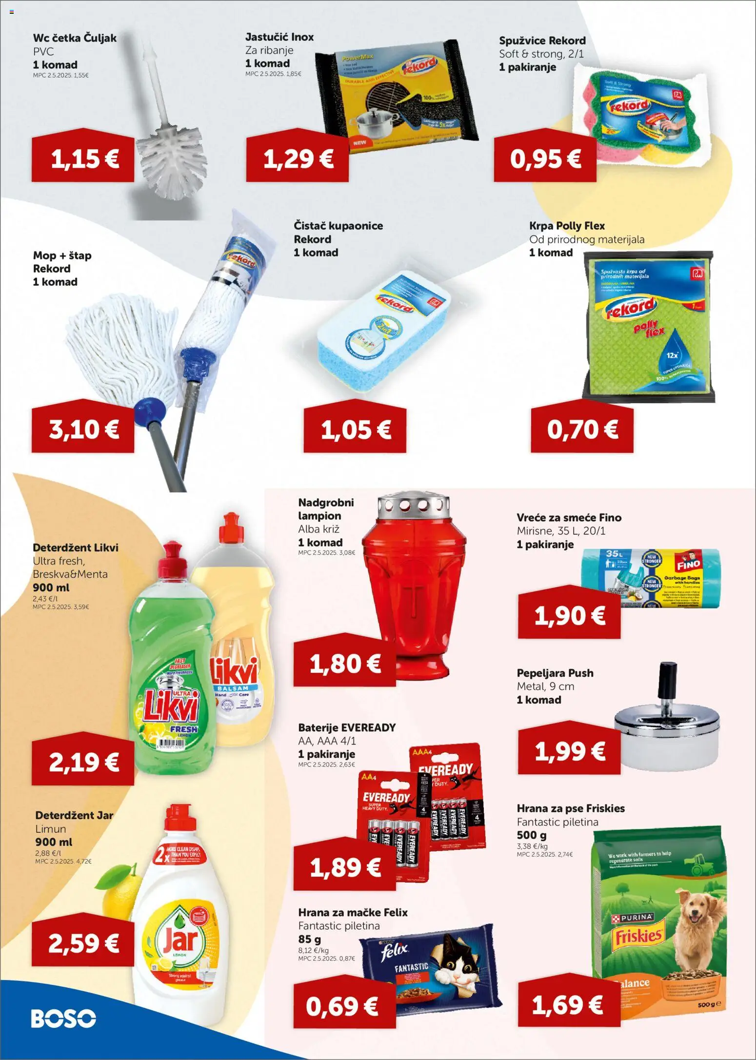 Boso katalog | vrijedi od 04.06.2026 | Stranica: 14 | Proizvodi: Vreće za smeće, Jar, Hrana za mačke, Breskva