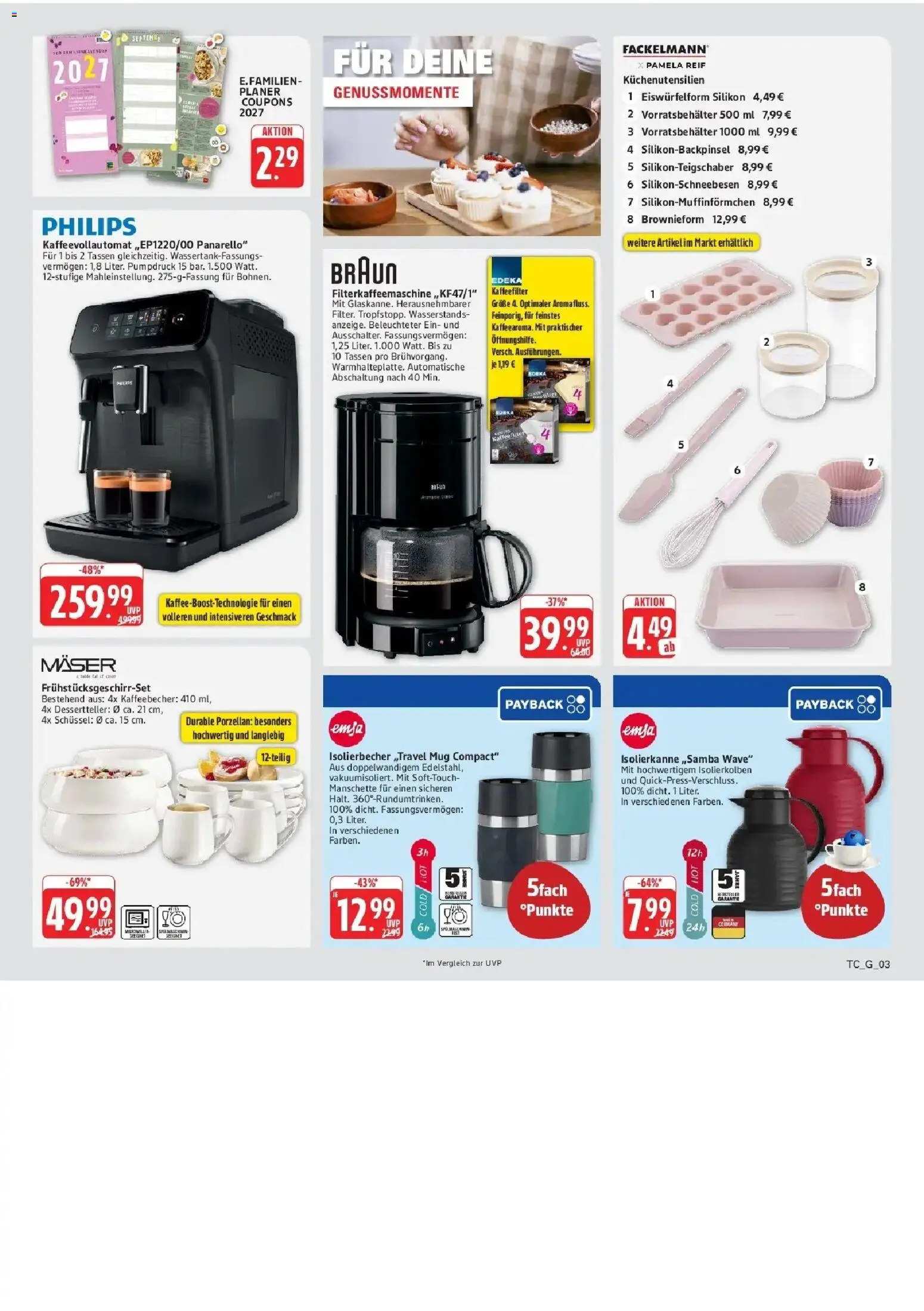 E center Prospekt Mainz-Weisenau (ab 28.09.2026) zum Blättern | Seite: 68 | Produkte: Philips, Kaffeevollautomat, Filterkaffeemaschine