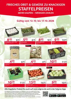 Selgros Obst & Gemüse ab 12.10.2026 gültig
