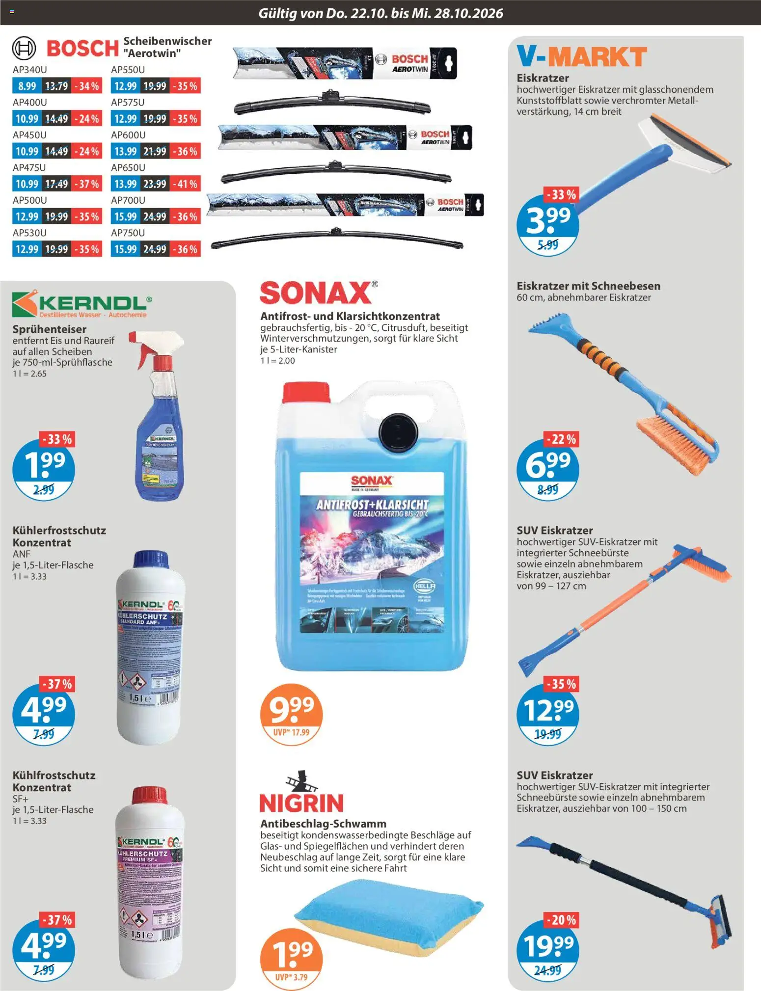 V-Markt Angebote – gültig ab 22.10.2026 | Seite: 16 | Produkte: Bosch, Hella, Eis