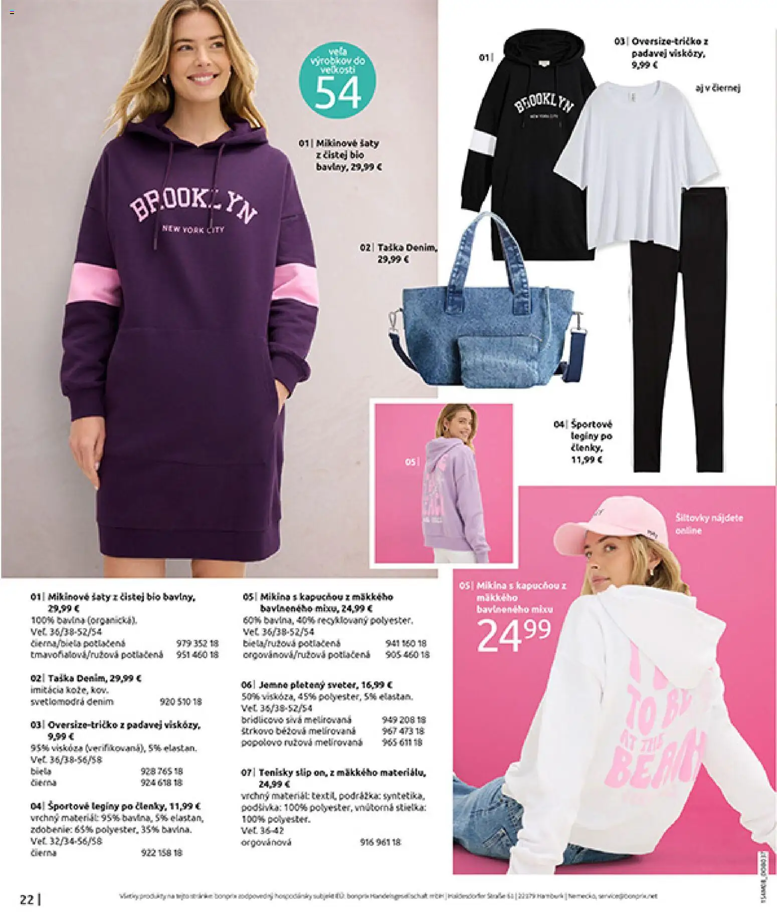 Nové Bonprix akcie – leták je platný od 10.08.2026 | Strana: 24 | Produkty: Šaty, Mikina, Legíny, Tenisky