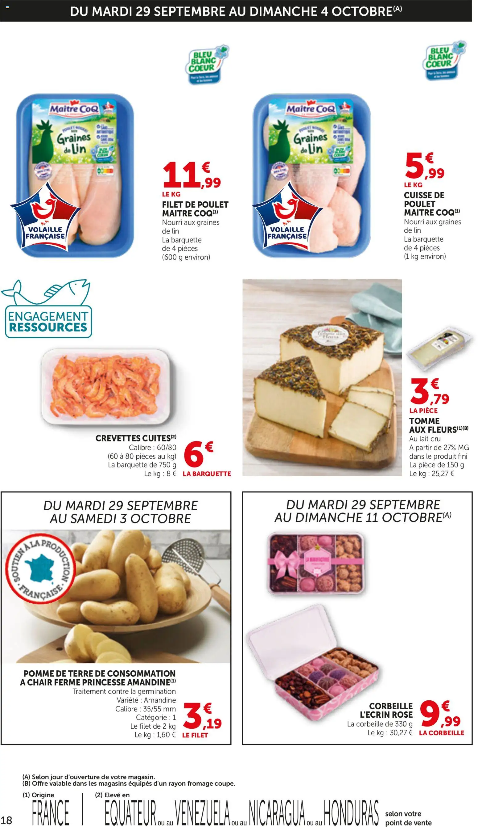 {H1} | Page: 18 | Produits: Cuisse, Pomme de terre, Pomme de terre de consommation, Fromage