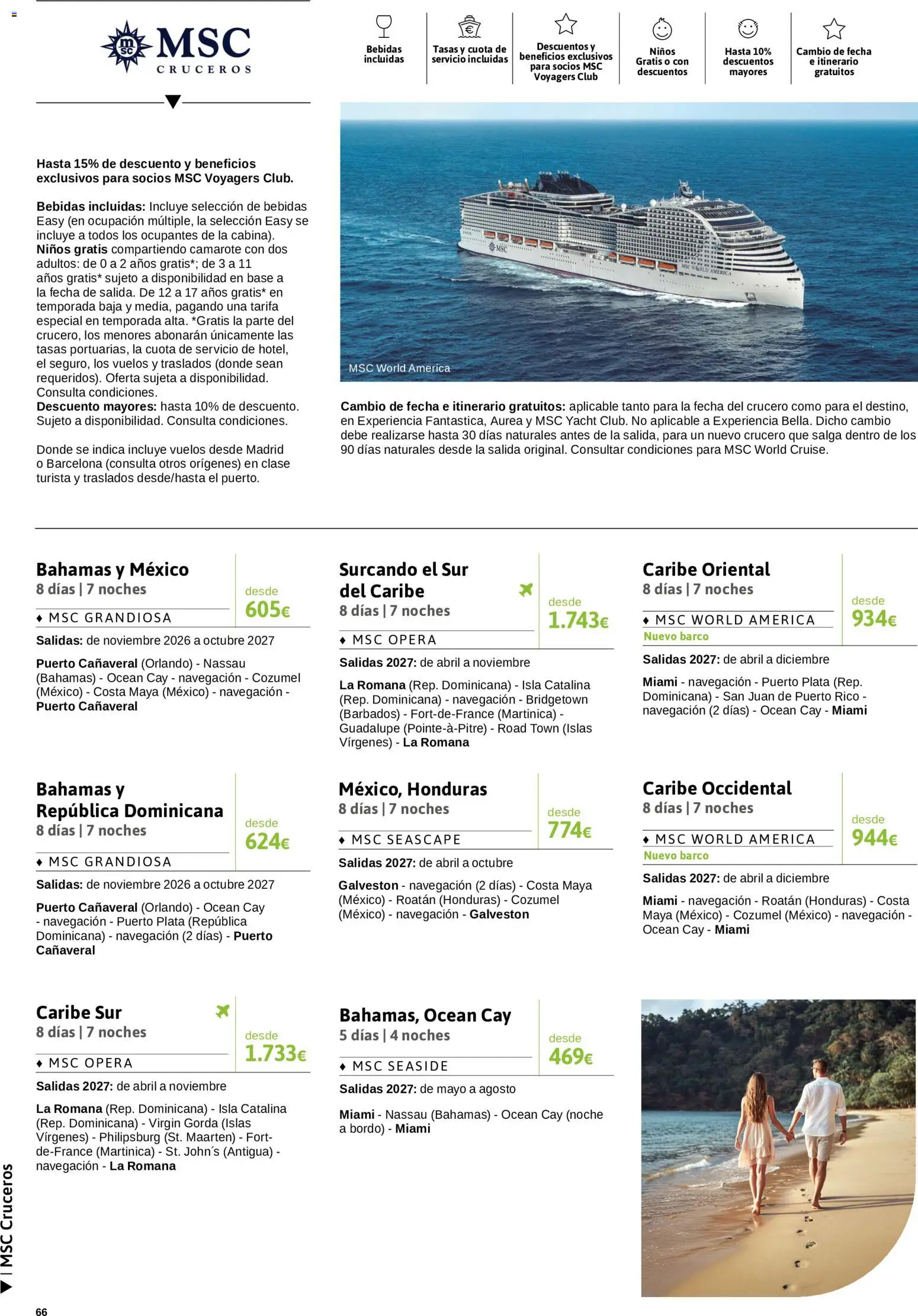 Viajes El Corte Inglés Crucero fantástico │ válido desde el 14/09/2026 | Página: 66 | Productos: Bebidas, Navegación