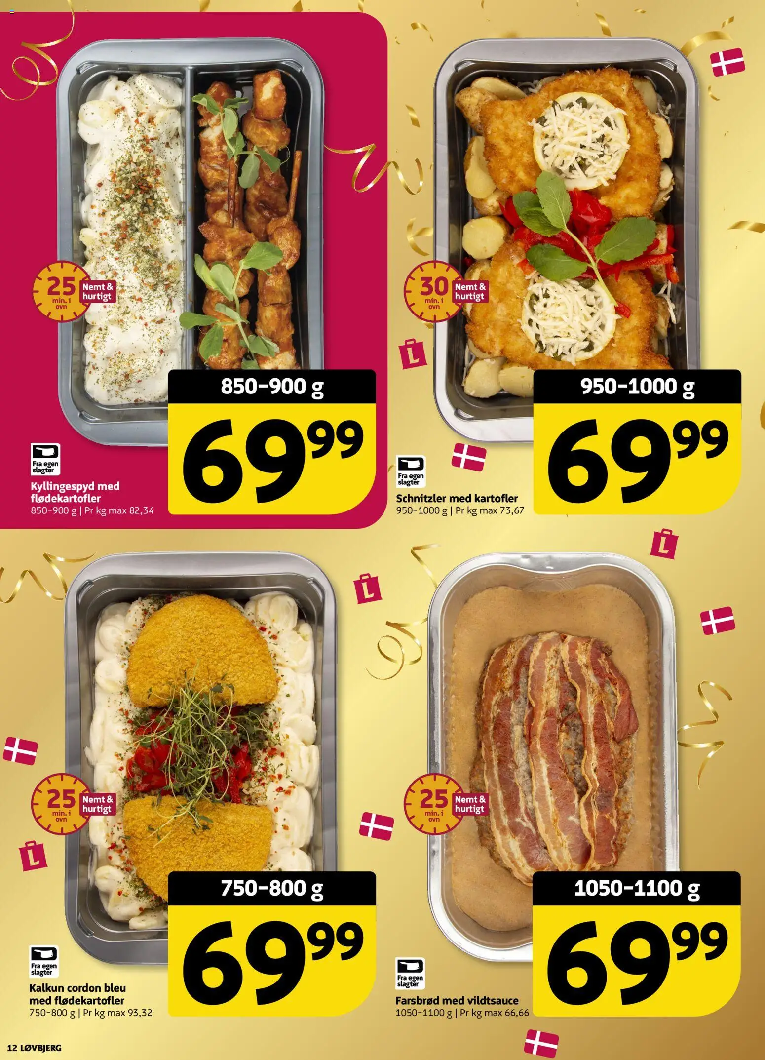 Løvbjerg tilbudsavis – gyldig fra 02/10/2026 | Side: 12 | Produkter: Kalkun, Kartofler, Schnitzler