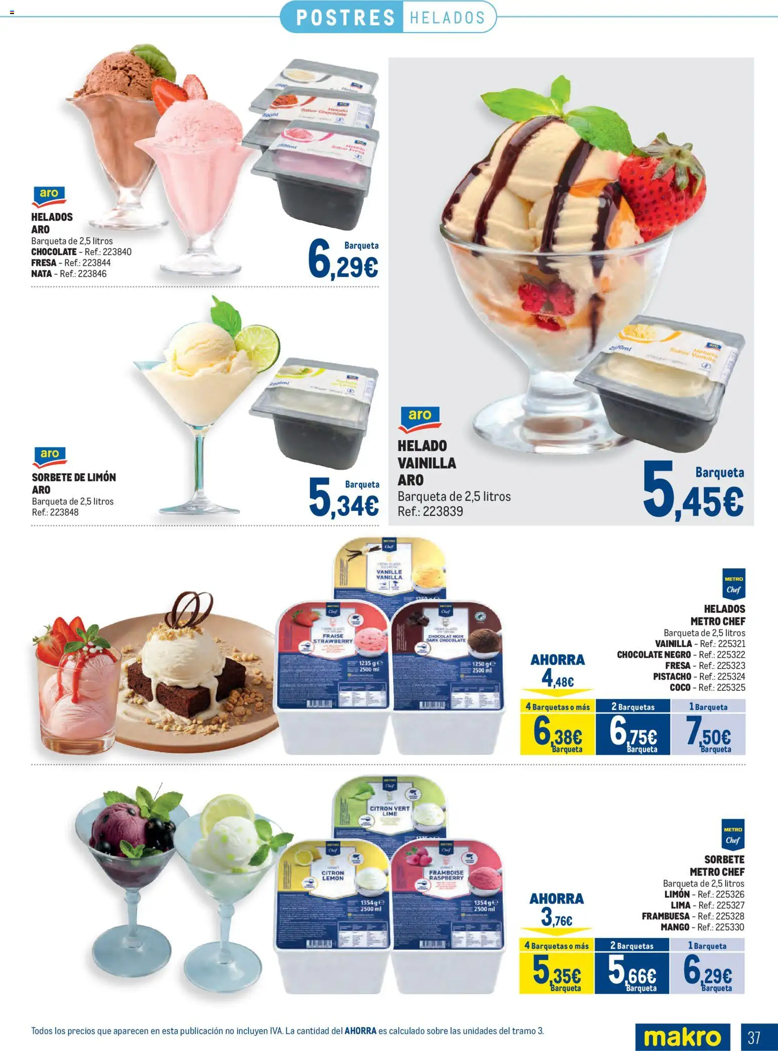 Makro Congelados Norte 2 │ válido desde el 04.05.2026 | Página: 37 | Productos: Lima, Chocolate, Τυρόπιτα, Helado