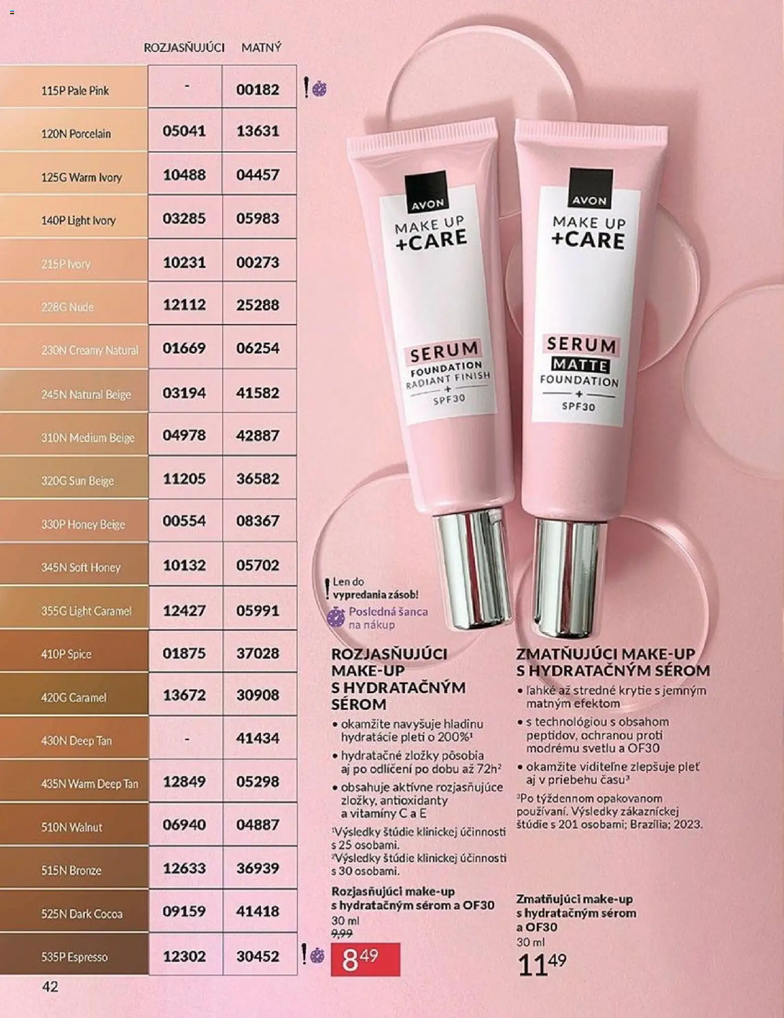 Nové Avon akcie – leták je platný od 01.06.2026 | Strana: 42 | Produkty: Make up