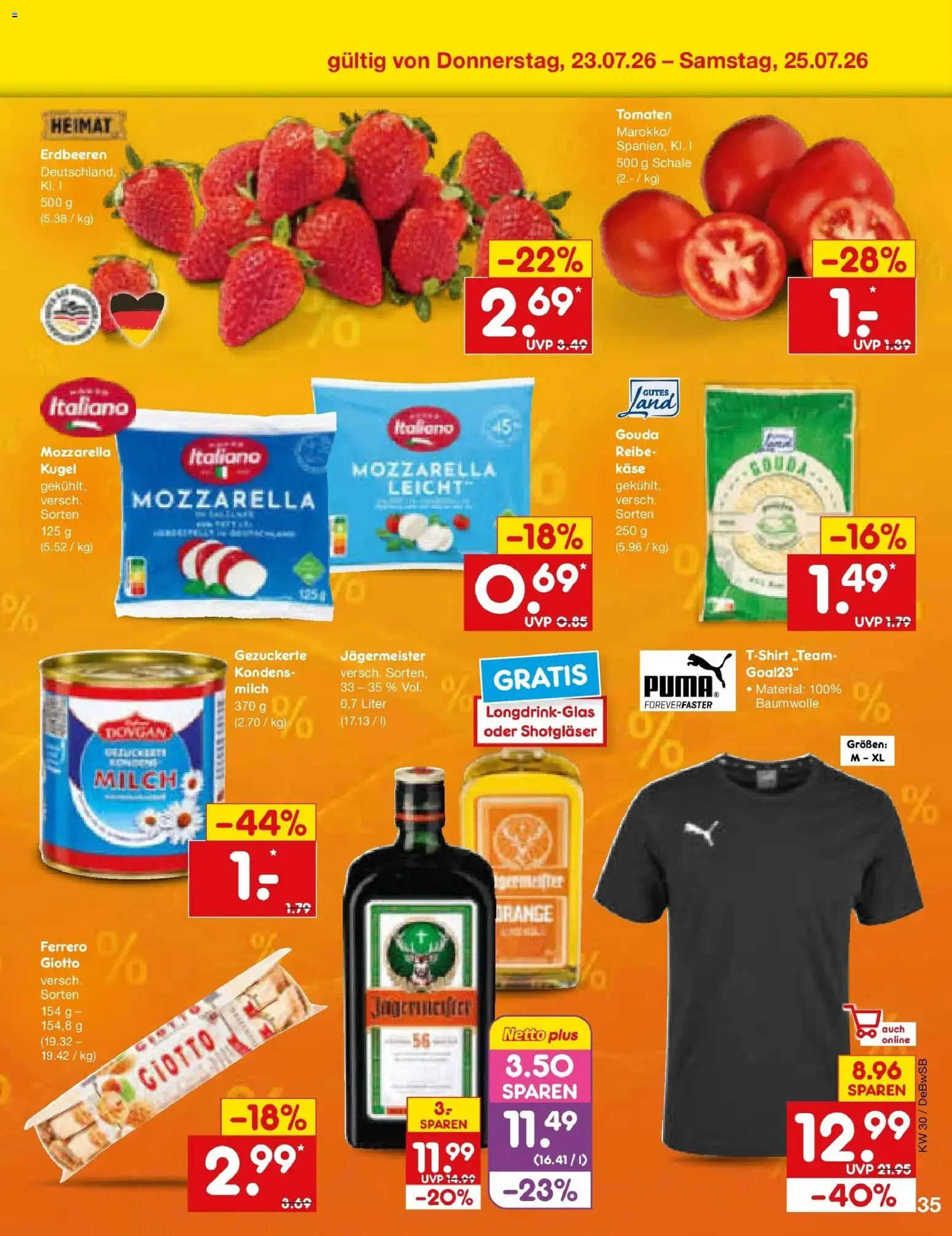 Netto Marken-Discount Prospekt Waiblingen-Bittenfeld – gültig ab 20.07.2026 | Seite: 59 | Produkte: Käse, Mozzarella, Gouda, Tomaten