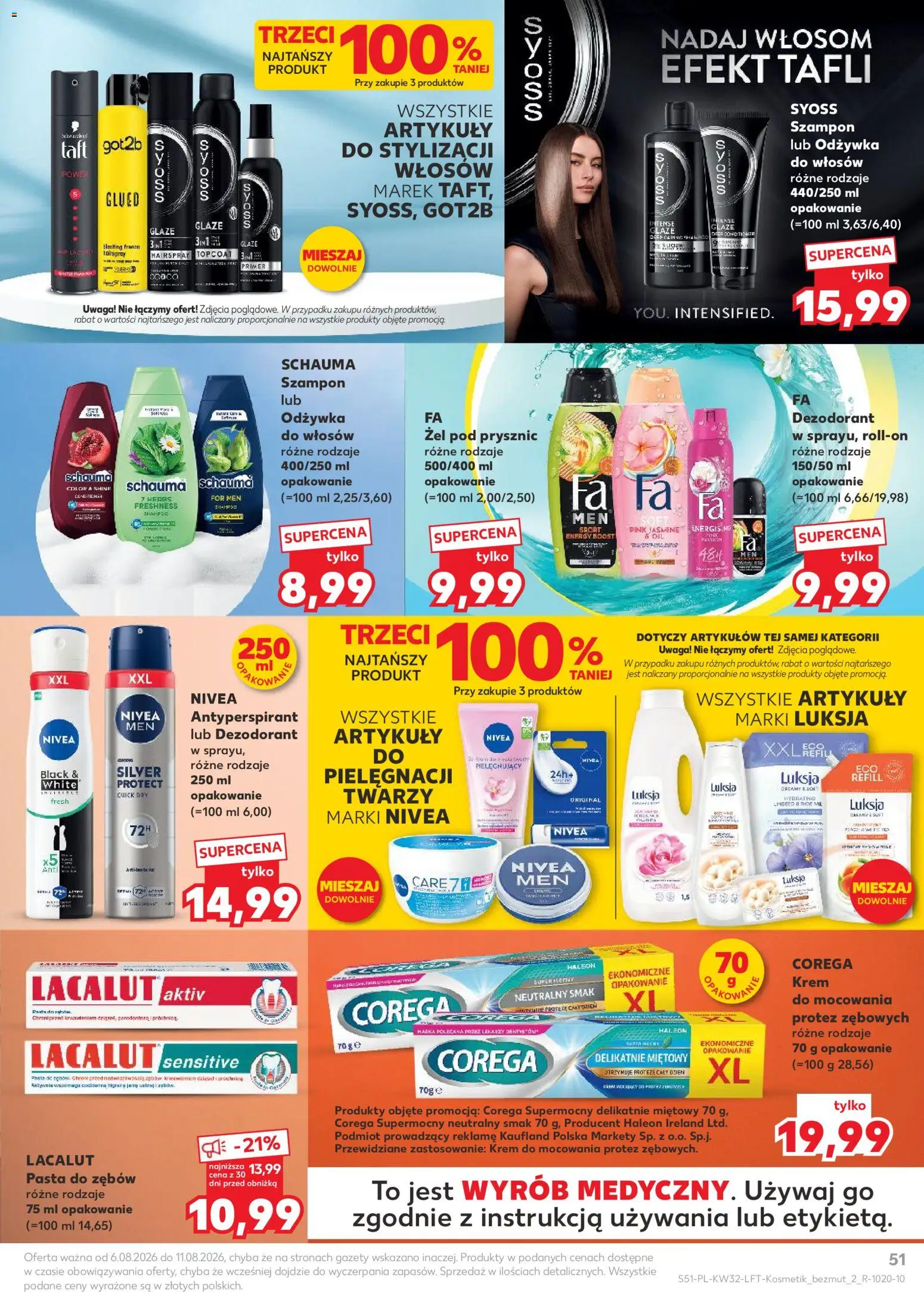 Kaufland gazetka od 06.08.2026 | Strona: 51 | Produkty: Gazety, Prysznic, Pasta, Antyperspirant