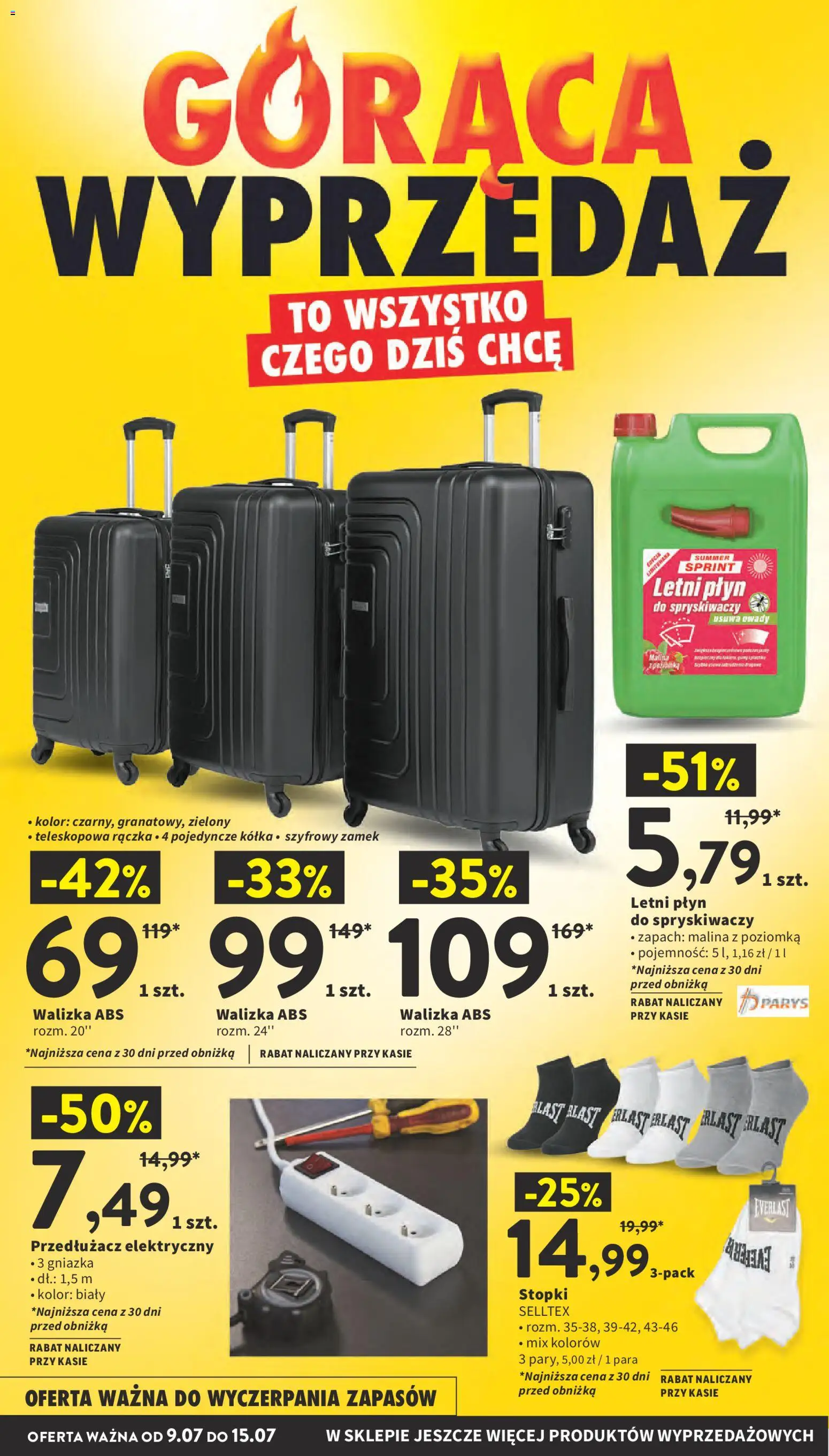 Intermarche gazetka od 09.07.2026 | Strona: 38 | Produkty: Malina, Przedłużacz, Płyn do spryskiwaczy, Zapach