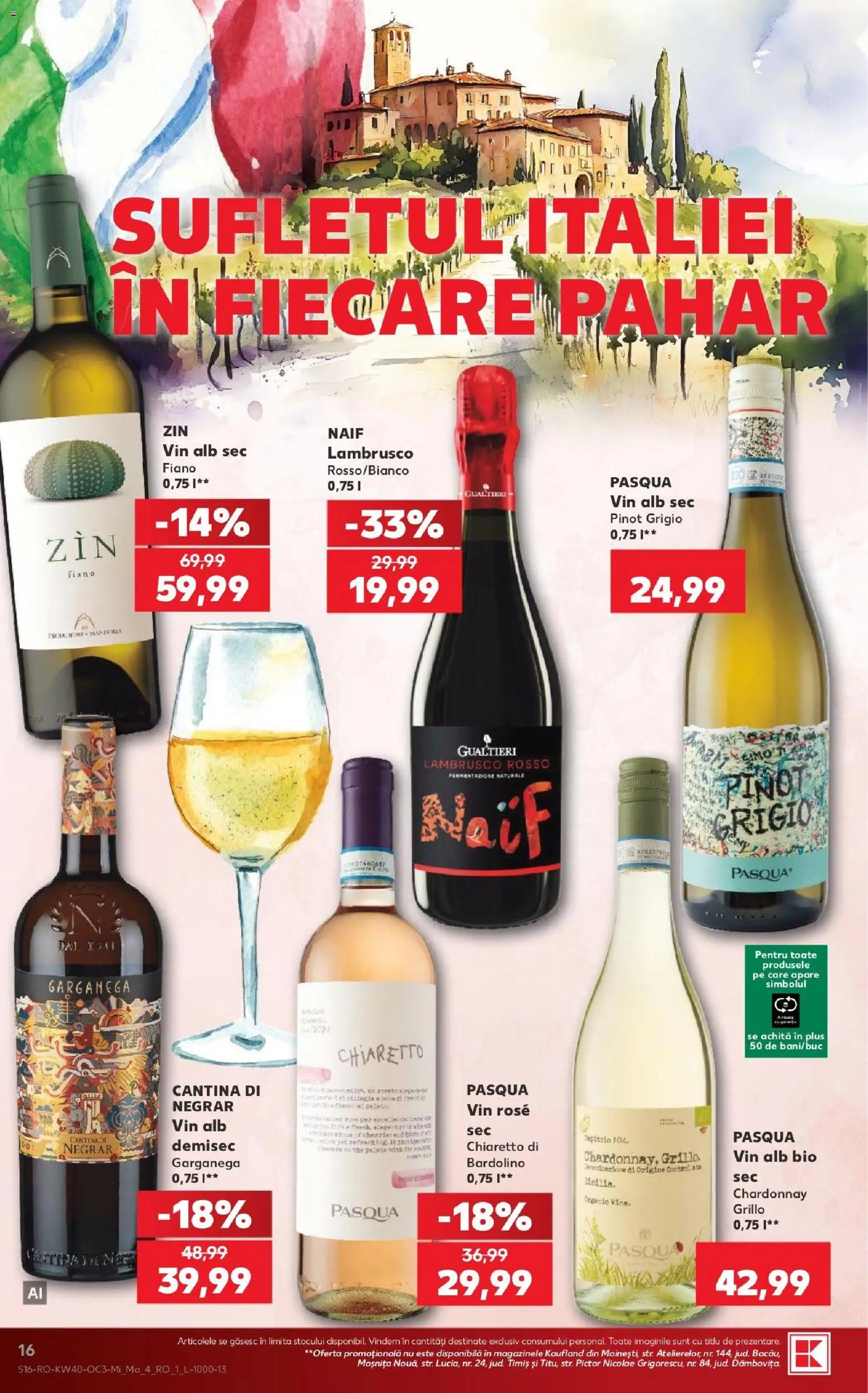 Kaufland RO akciós ujság - amely érvényes a következő dátumtól: 2026.09.30. | Oldal: 16 | Termékek: Lambrusco, Rosé