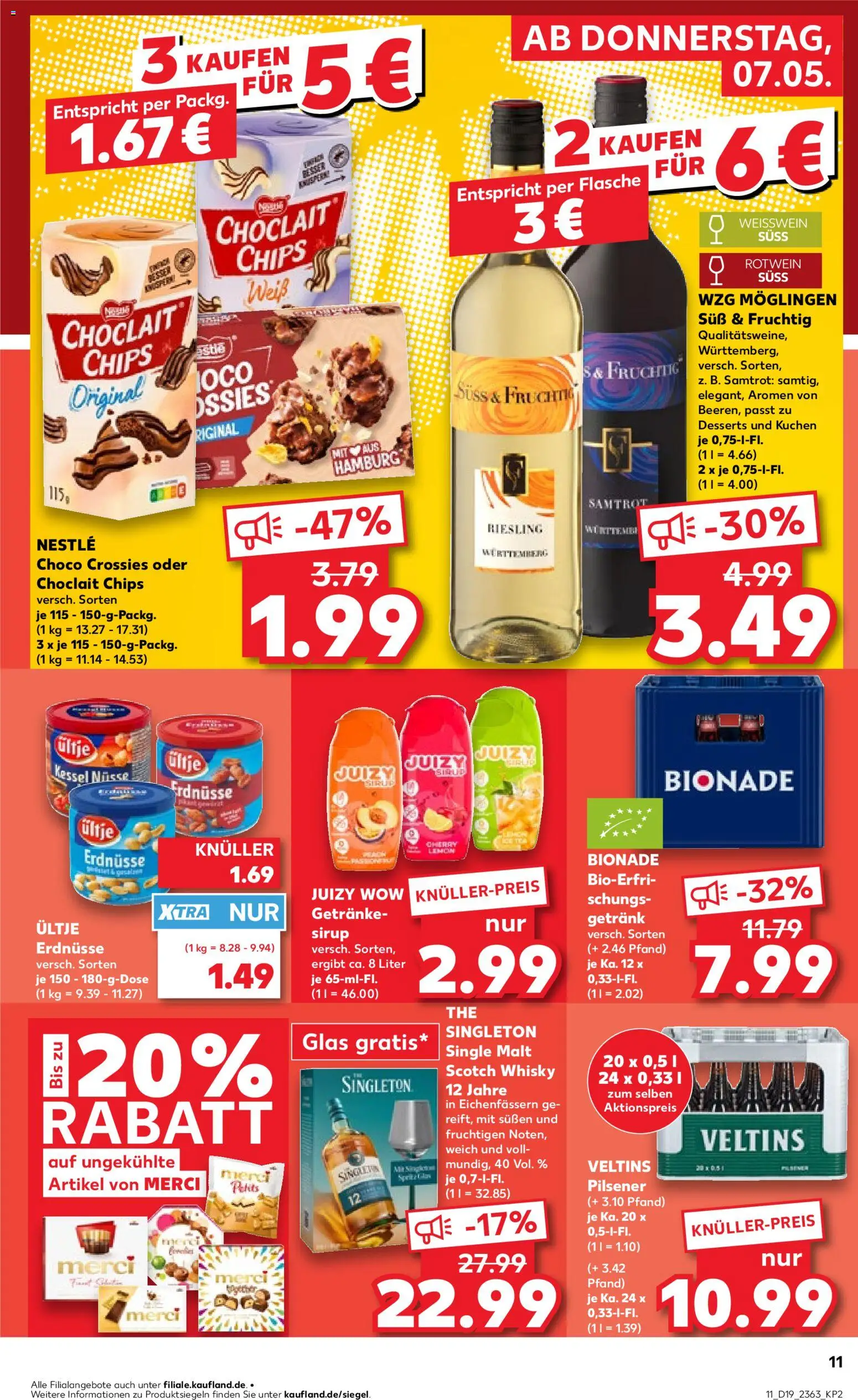 Kaufland Prospekt Bremen	 – gültig ab 07.05.2026 | Seite: 11 | Produkte: Ultje erdnusse, Weißwein, Rotwein, Nüsse