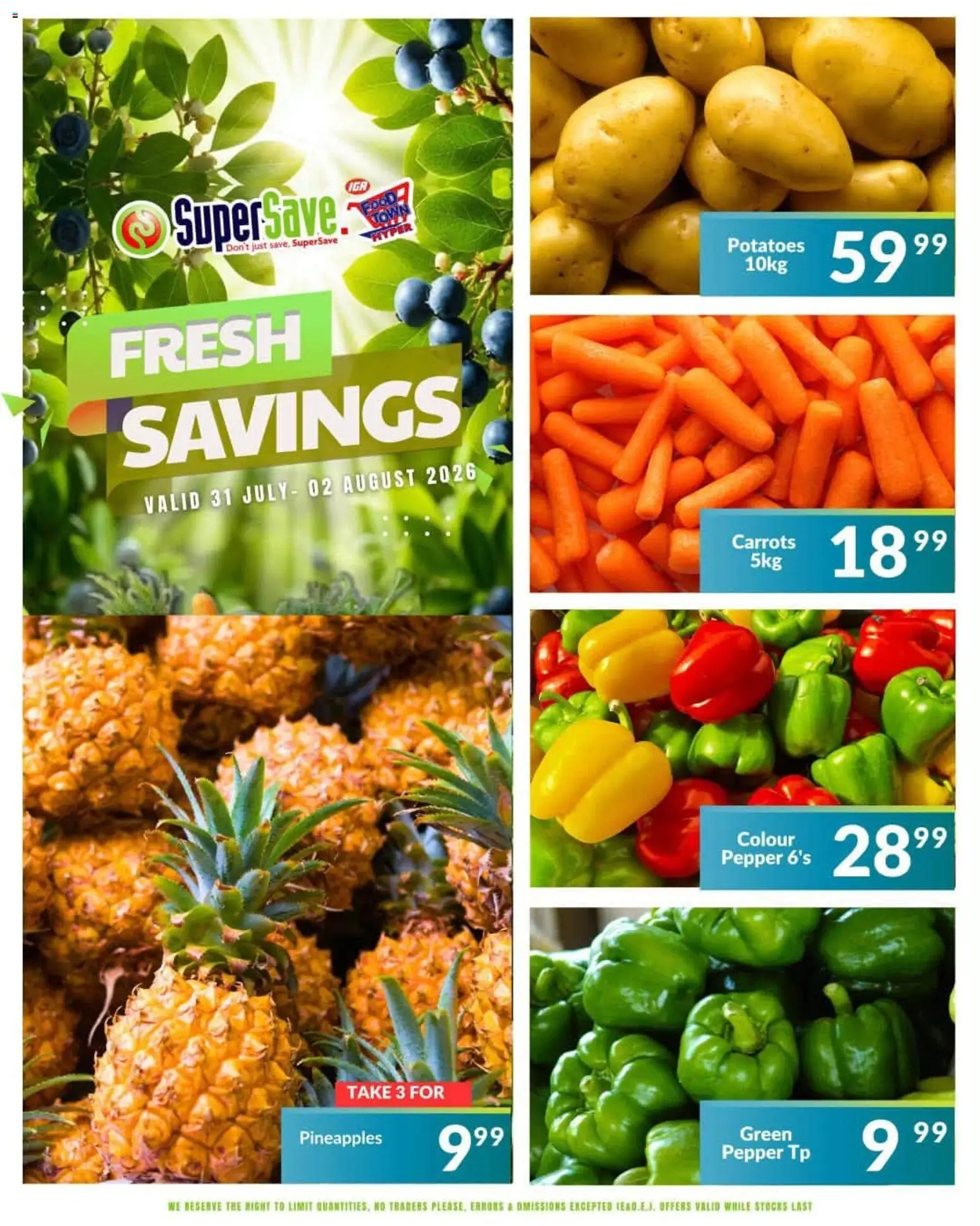 New Super Save catalogue – valid from 02/08/2026 | Page: 13 | Products: Carrots, Potatoes, Pepper