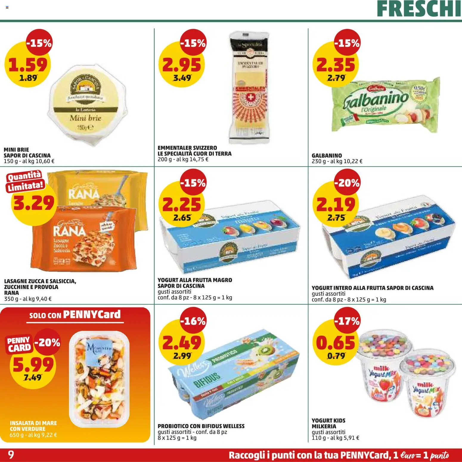 Volantino PENNY del 27/08/2026 | Pagina: 9 | Prodotti: Yogurt, Verdure, Frutta, Specialità