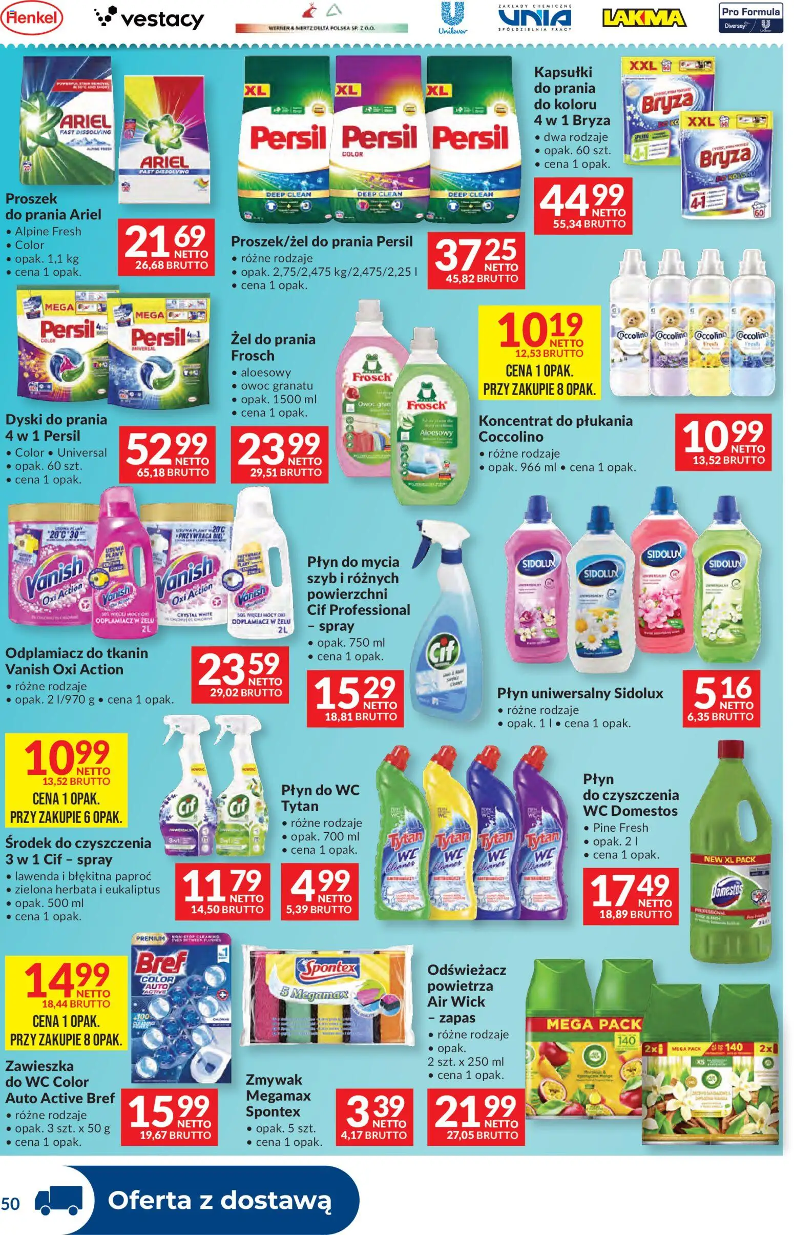 Makro gazetka - Dystrybucja do sklepów od 01.09.2026 | Strona: 50 | Produkty: Air Wick, Persil, Ariel, Żel do prania
