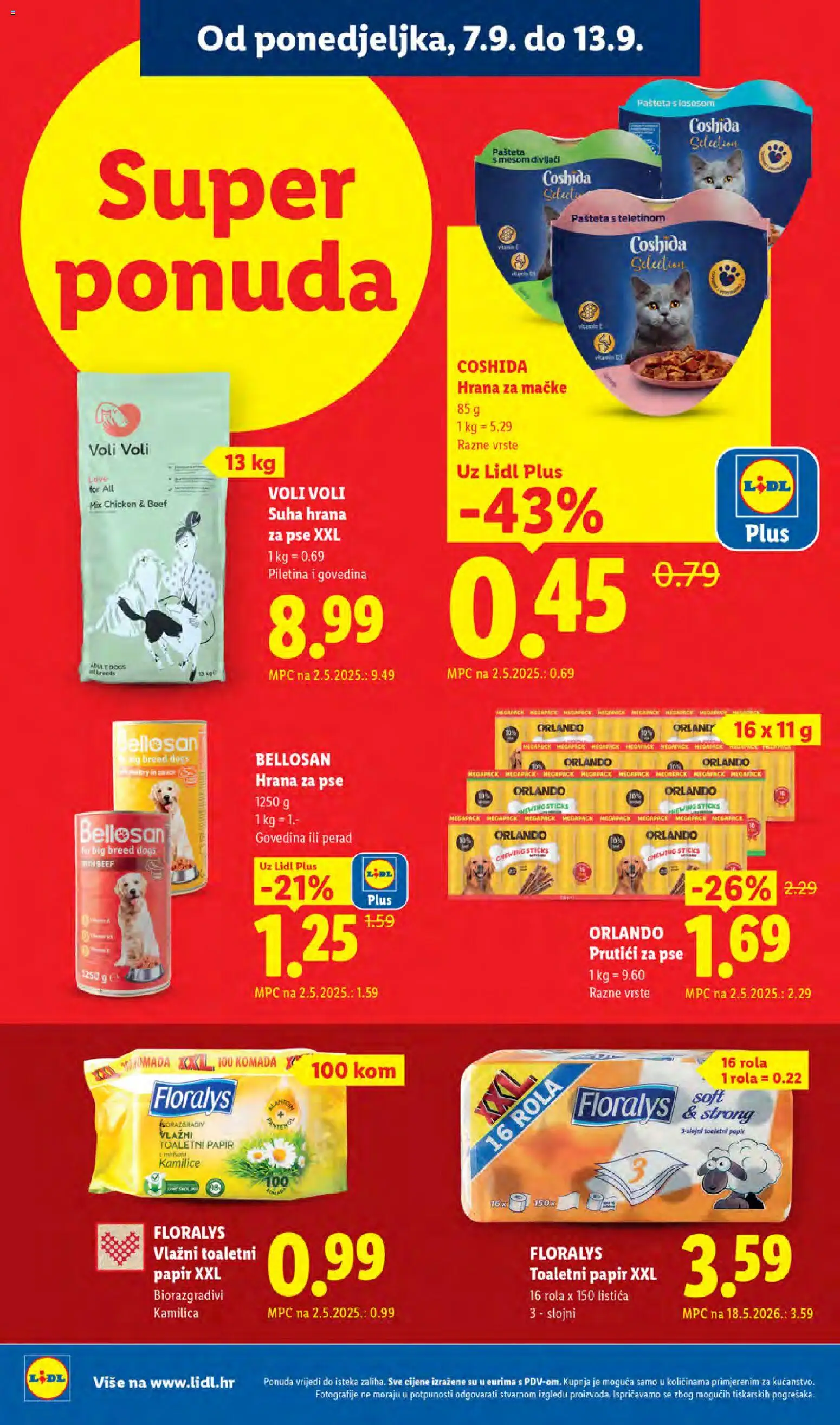 Lidl katalog | vrijedi od 07.09.2026 | Stranica: 24 | Proizvodi: Piletina, Hrana za mačke, Coshida, Perad