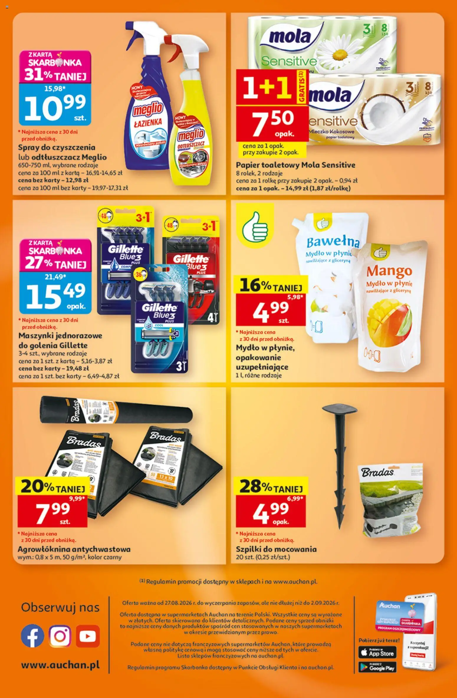 Auchan gazetka od 27.08.2026 | Strona: 8 | Produkty: Mango, Karta, Szpilki, Gliceryna
