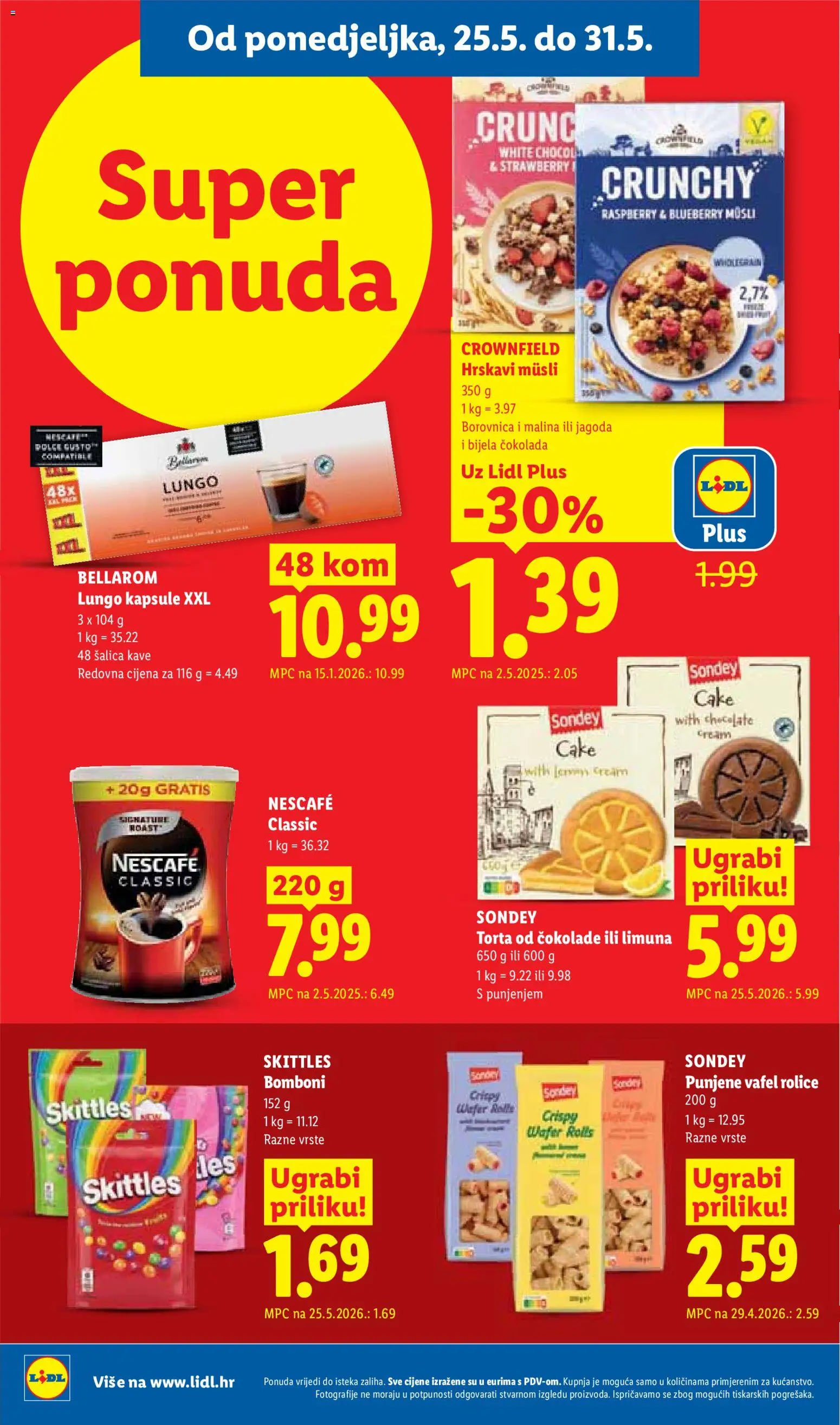Lidl katalog | vrijedi od 25.05.2026 | Stranica: 8 | Proizvodi: Dolce Gusto, Nescafe, Čokolada, Musli
