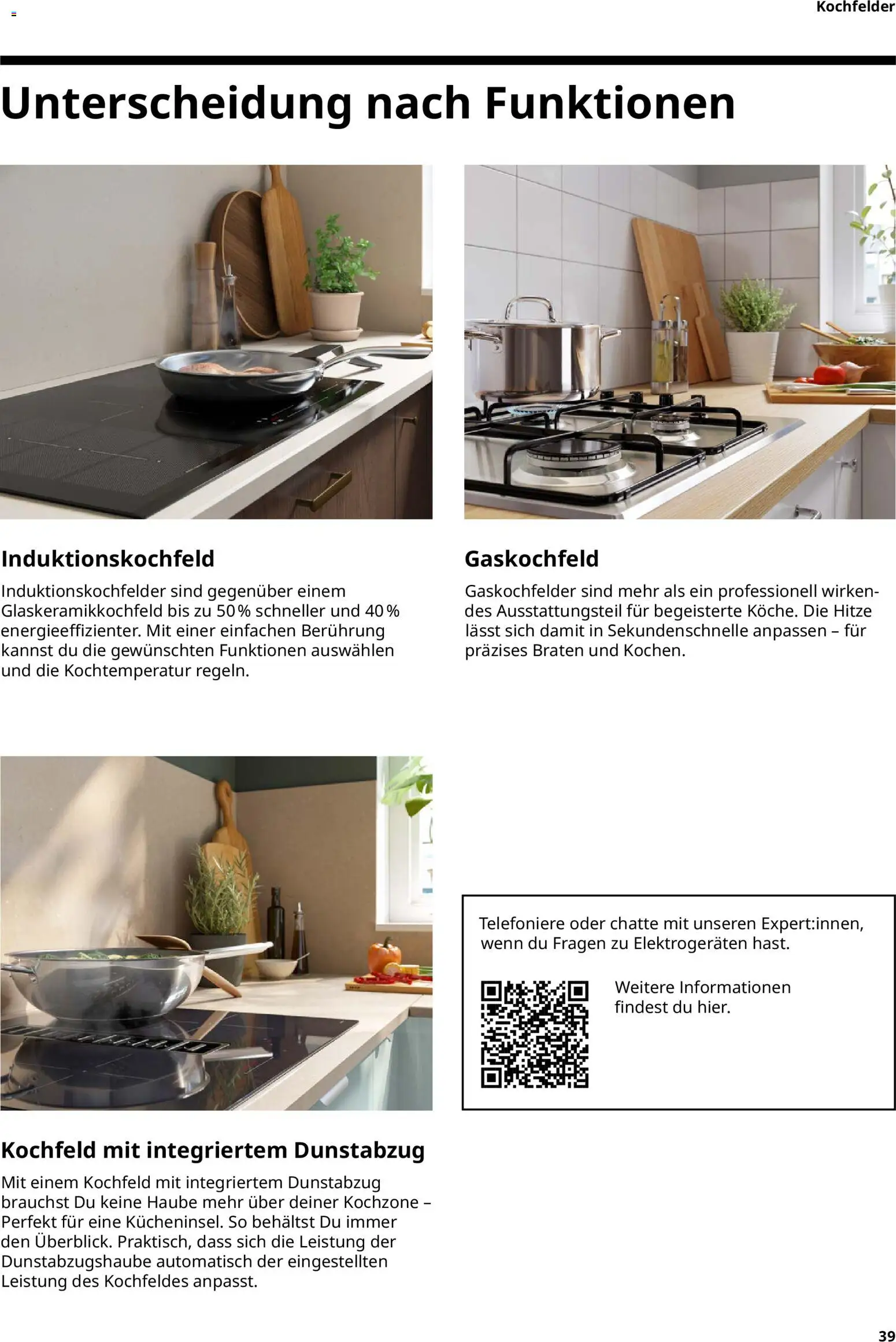 Ikea Elektrogeräte – gültig ab 02.01.2026 | Seite: 39 | Produkte: Kochfeld, Dunstabzug