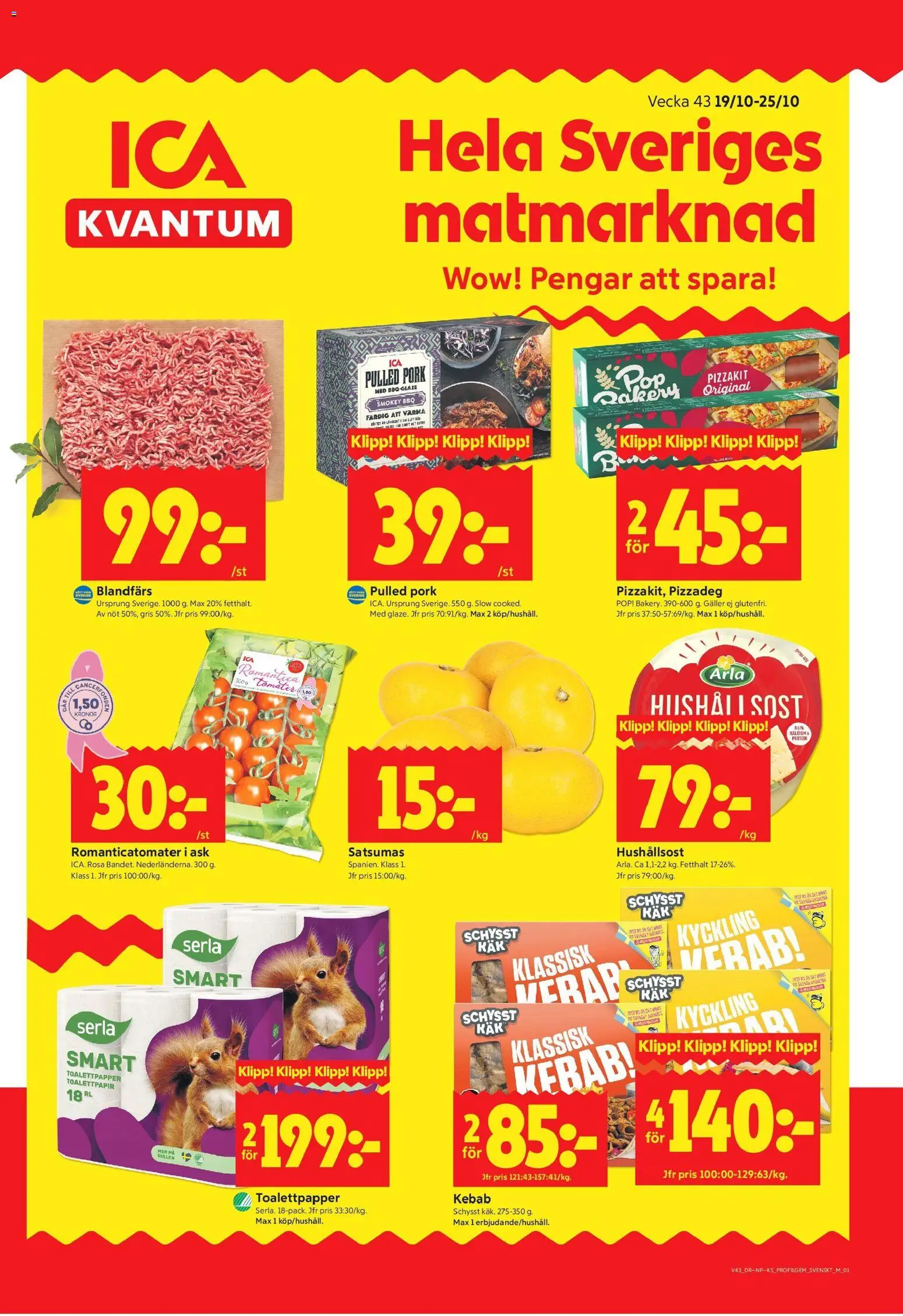 ICA Kvantum reklamblad aktuell från 19/10/2026 | Sida: 1